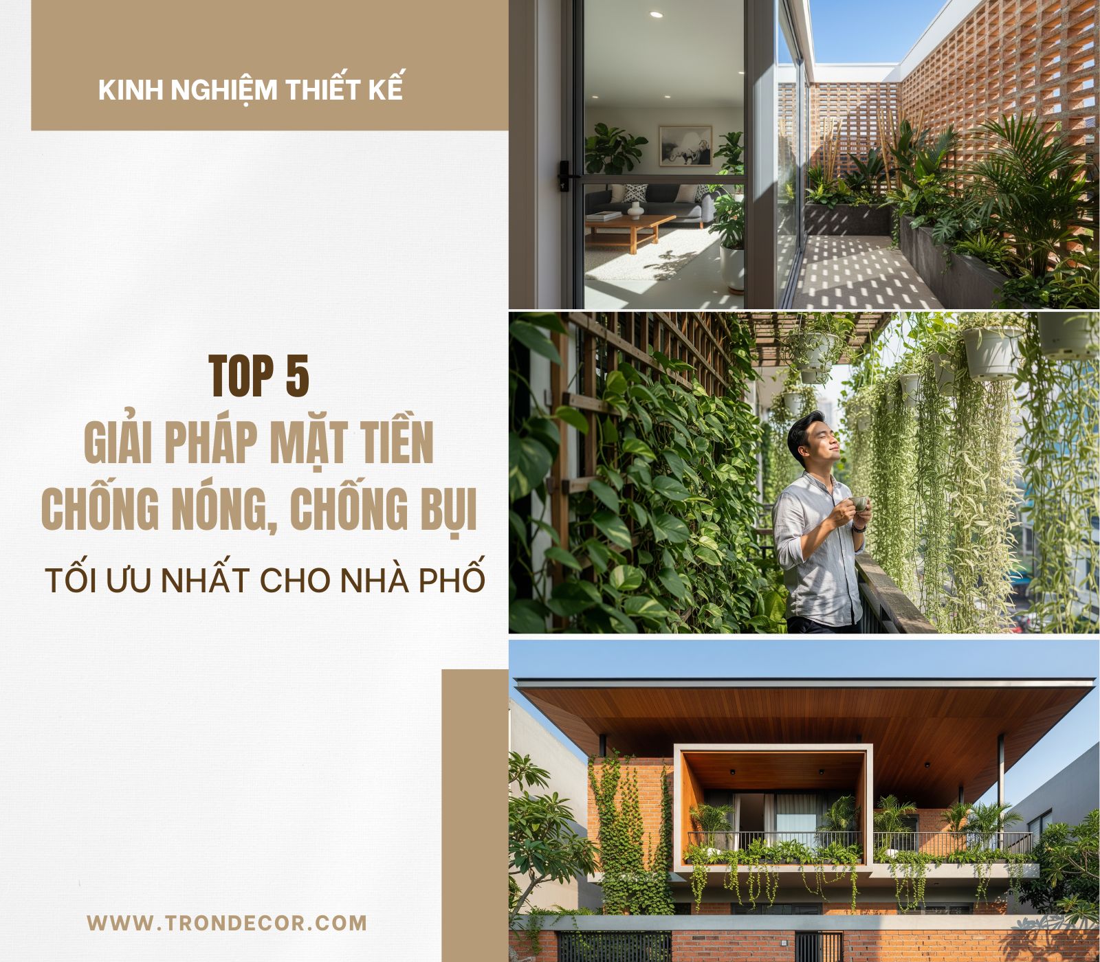 TOP 5 GIẢI PHÁP MẶT TIỀN CHỐNG NÓNG, CHỐNG BỤI TỐI ƯU NHẤT CHO NHÀ PHỐ