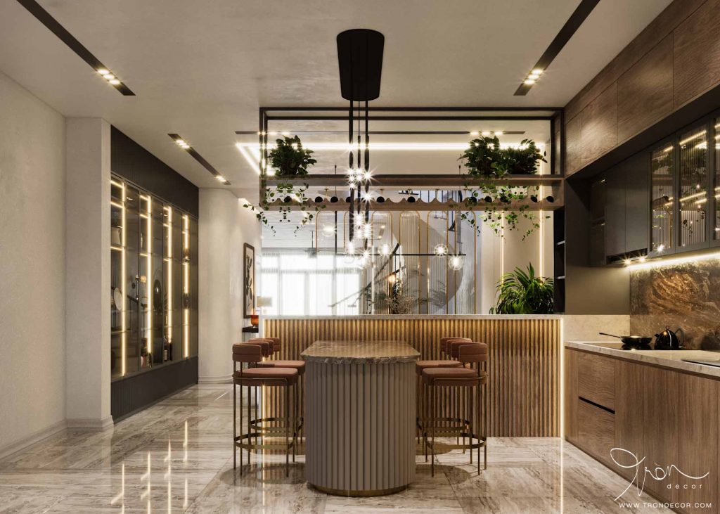 MẪU ĐẢO BẾP KẾT HỢP BÀN ĂN