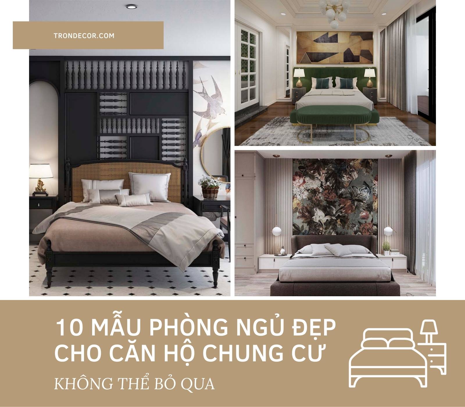 10 mẫu phòng ngủ đẹp cho căn hộ chung cư