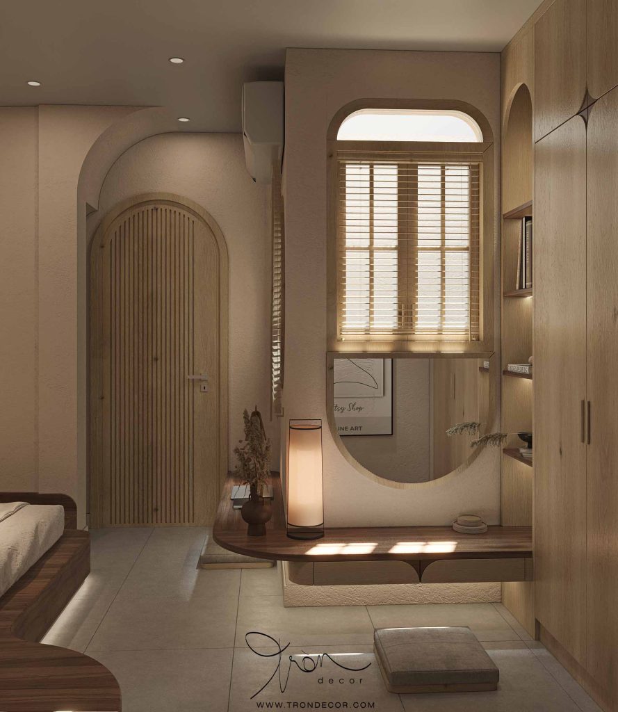Thiết kế phòng ngủ phong cách Wabi Sabi