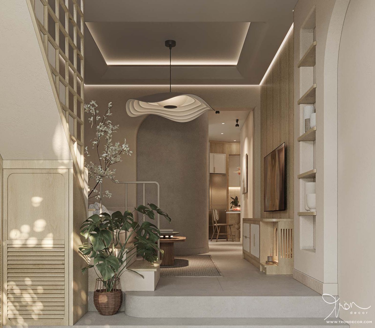 THIẾT KẾ NHÀ PHỐ 350M2 - BÌNH DƯƠNG - Tròn Decor