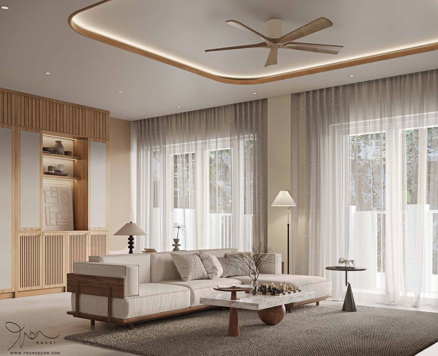 05 GỢI Ý MẪU THIẾT KẾ PHÒNG KHÁCH PHONG CÁCH JAPANDI CHO GIA CHỦ YÊU ...
