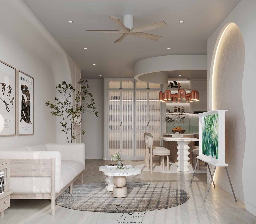 THIẾT KẾ NỘI THẤT CĂN HỘ 55M2 - PICITY HIGH PARK - Tròn Decor