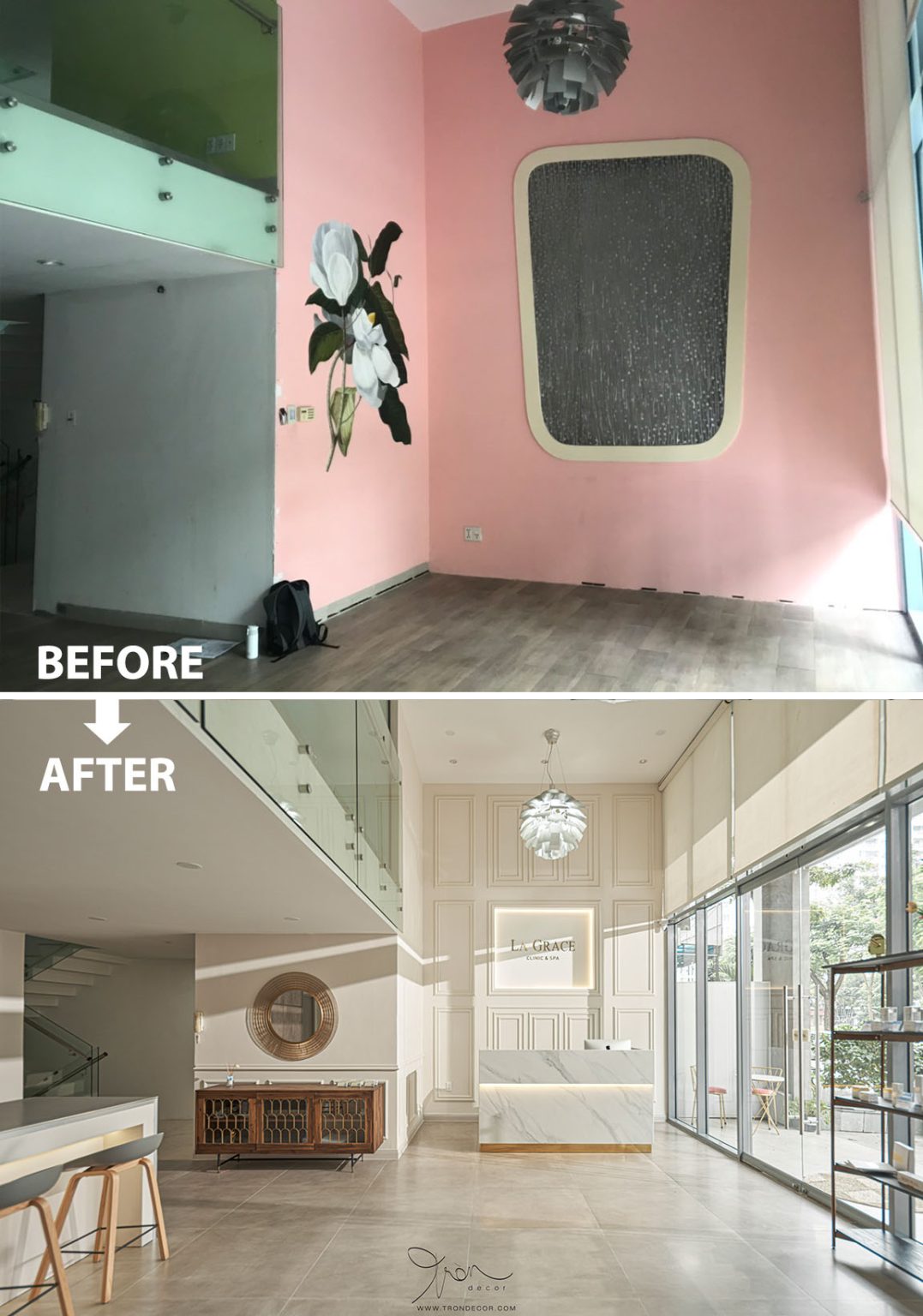 [BEFORE-AFTER] THIẾT KẾ THI CÔNG CẢI TẠO SPA & BEAUTY CLINIC - LA GRACE ...