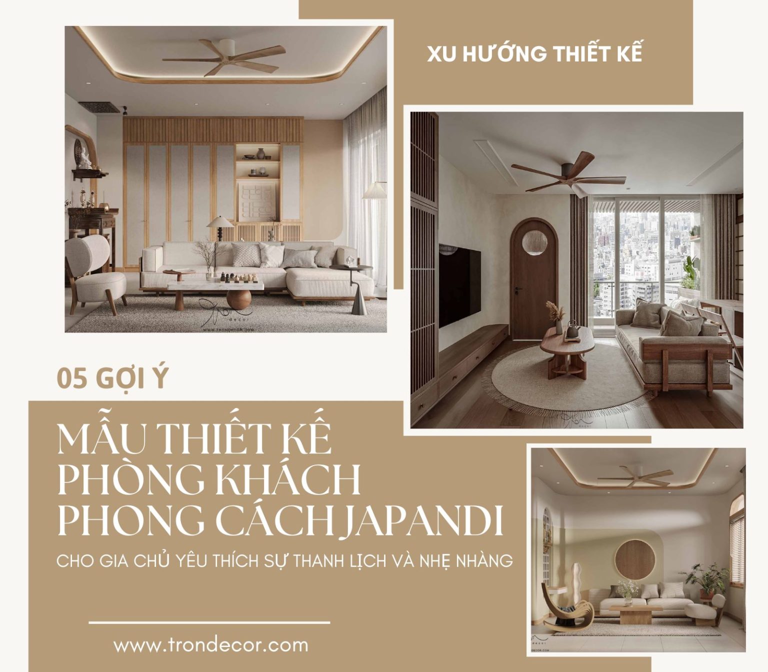 05 GỢI Ý MẪU THIẾT KẾ PHÒNG KHÁCH PHONG CÁCH JAPANDI CHO GIA CHỦ YÊU ...