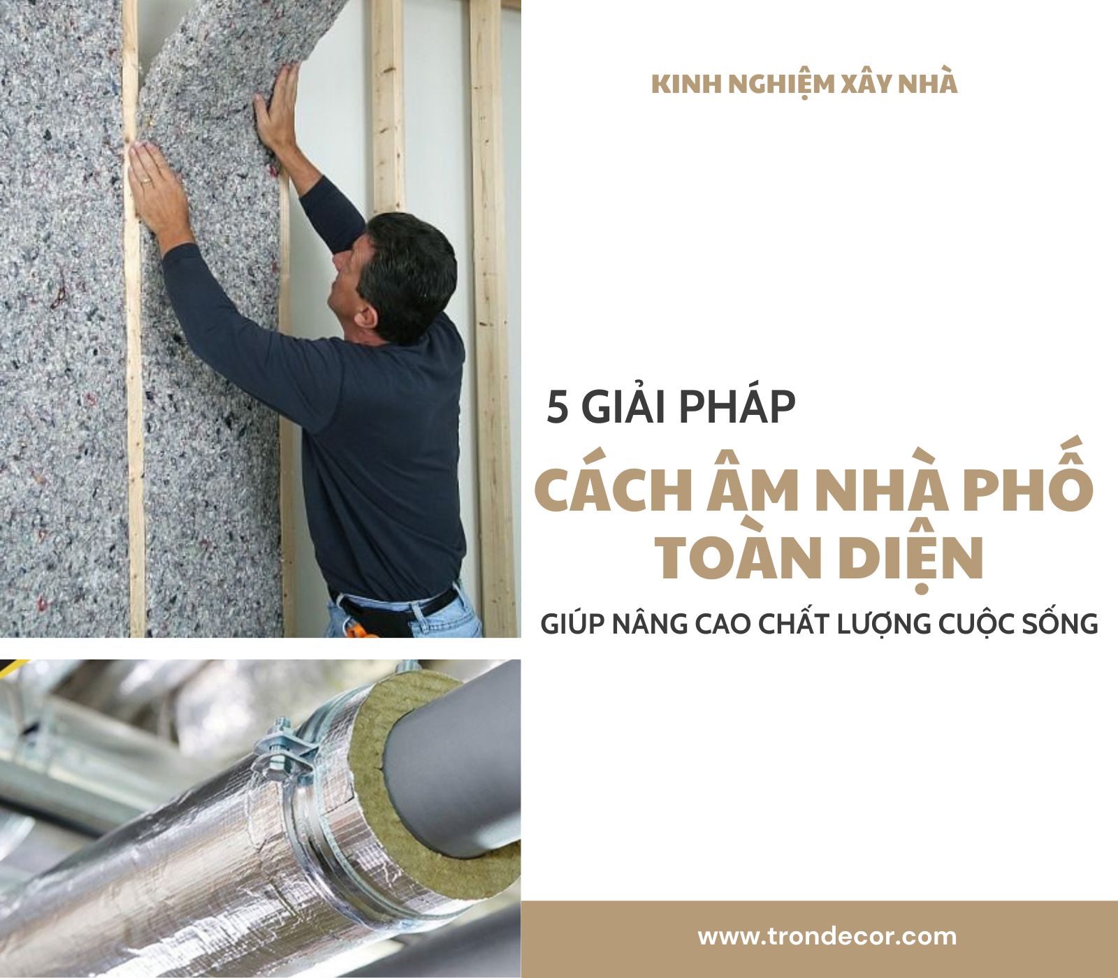 5 GIẢI PHÁP CÁCH ÂM NHÀ PHỐ TOÀN DIỆN