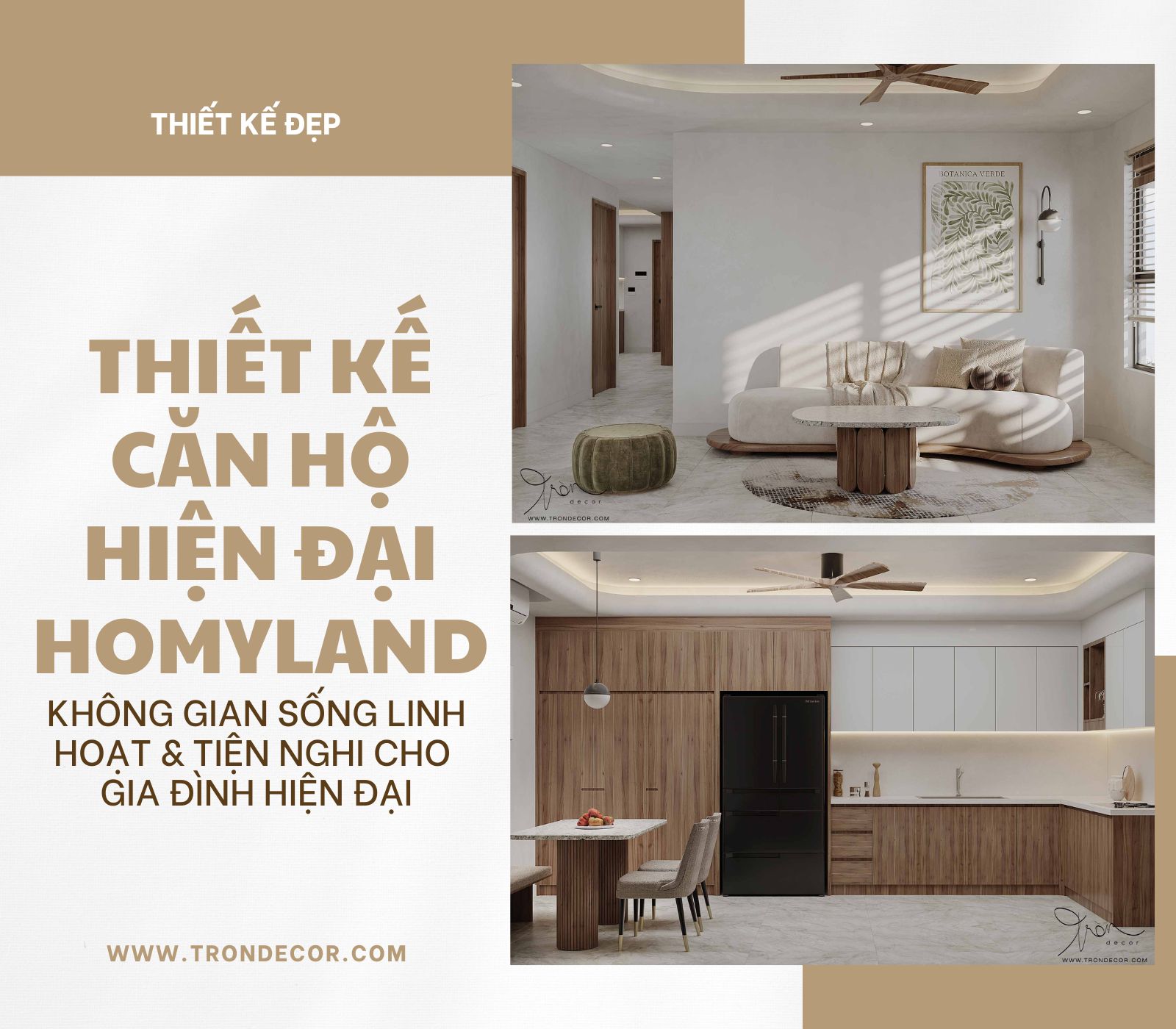 THIẾT KẾ CĂN HỘ HIỆN ĐẠI HOMYLAND