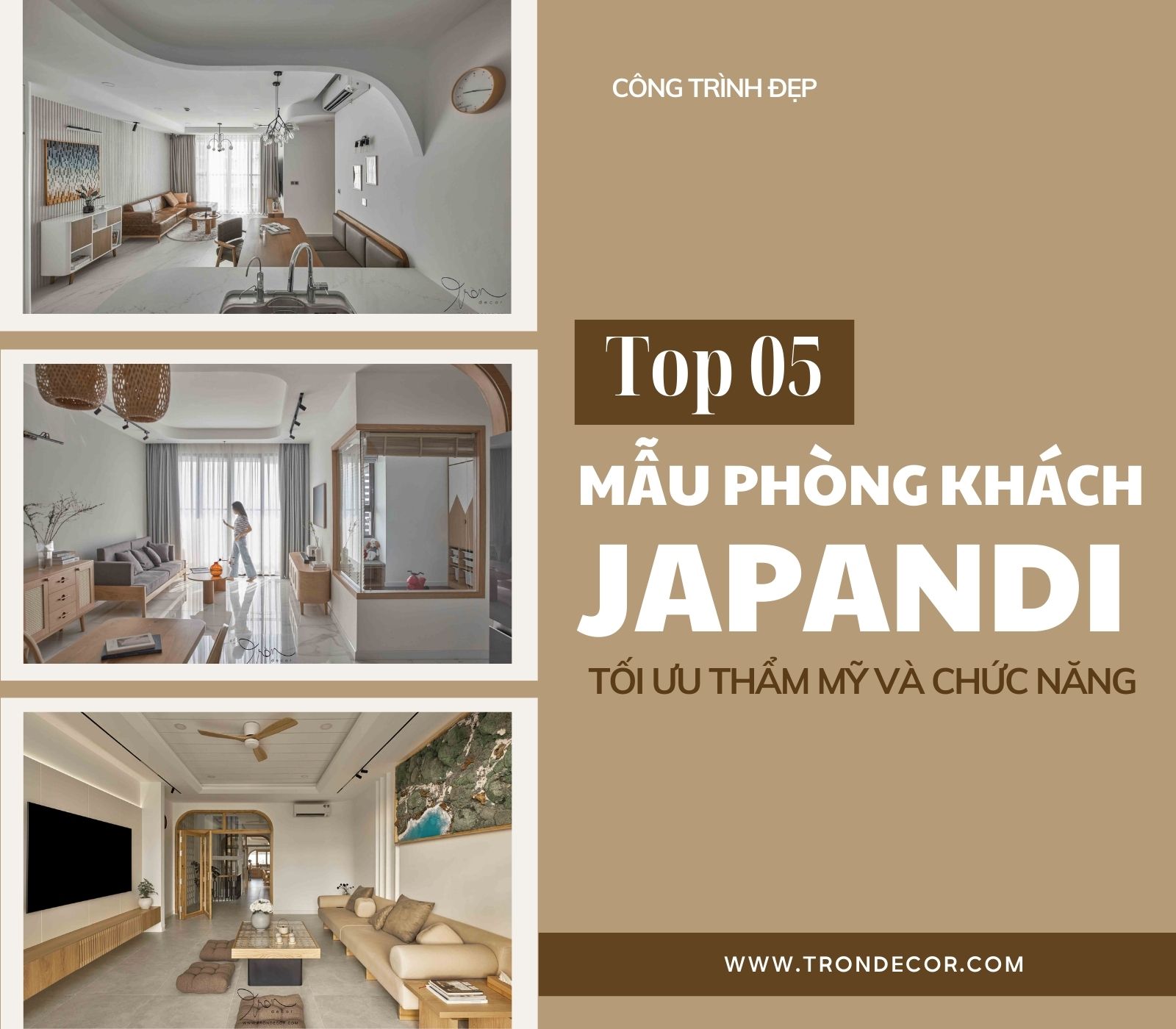 TOP 05 MẪU PHÒNG KHÁCH JAPANDI