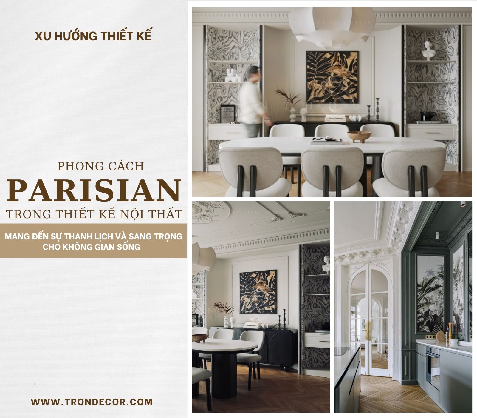 PHONG CÁCH PARISIAN TRONG THIẾT KẾ NỘI THẤT