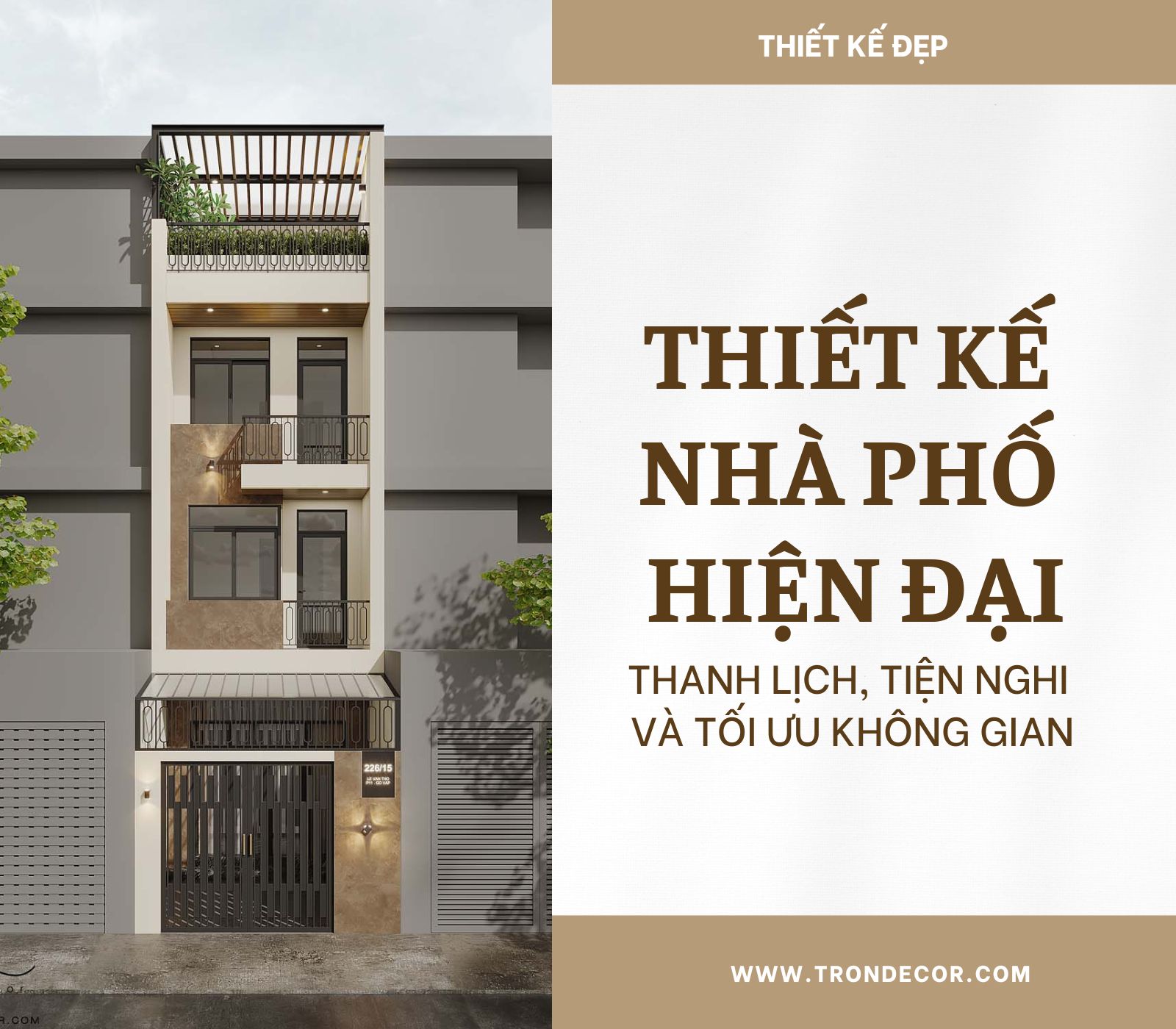 THIẾT KẾ NHÀ PHỐ HIỆN ĐẠI