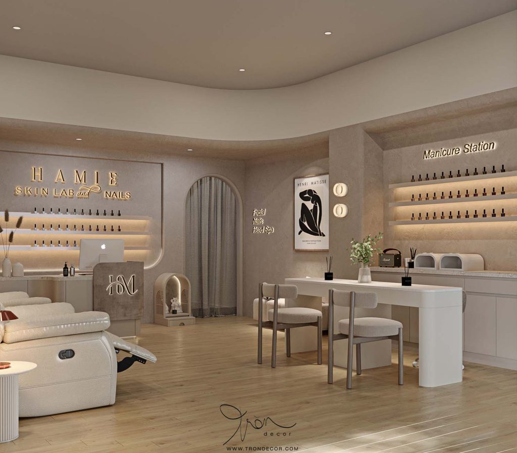 THIẾT KẾ TIỆM LÀM ĐẸP NAIL HAMIE