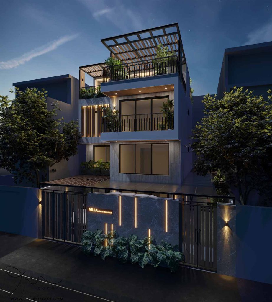 THIẾT KẾ BIỆT THỰ PHỐ HIỆN ĐẠI