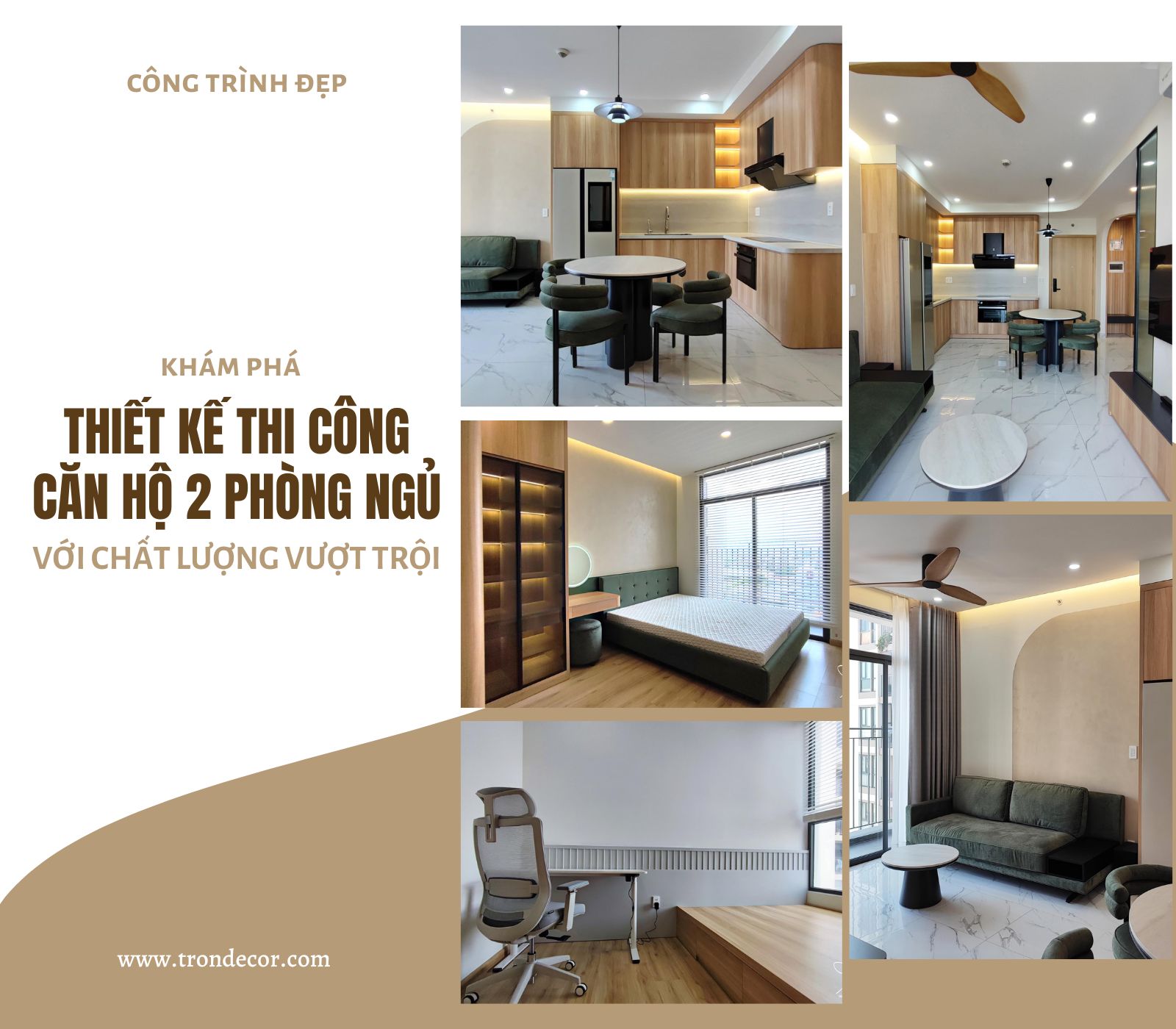 THIẾT KẾ THI CÔNG CĂN HỘ 2 PHÒNG NGỦ