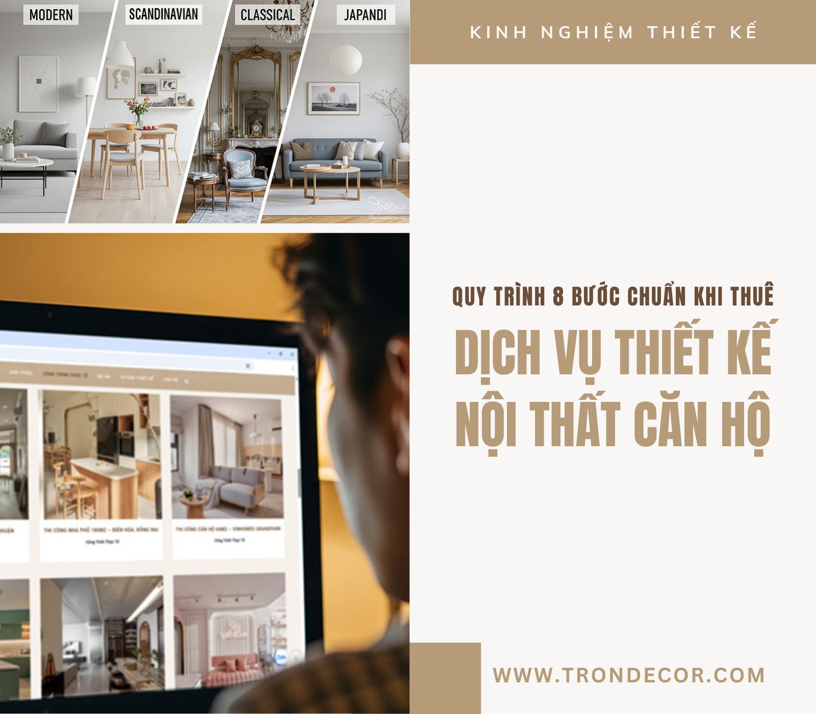 THUÊ DỊCH VỤ THIẾT KẾ NỘI THẤT CĂN HỘ