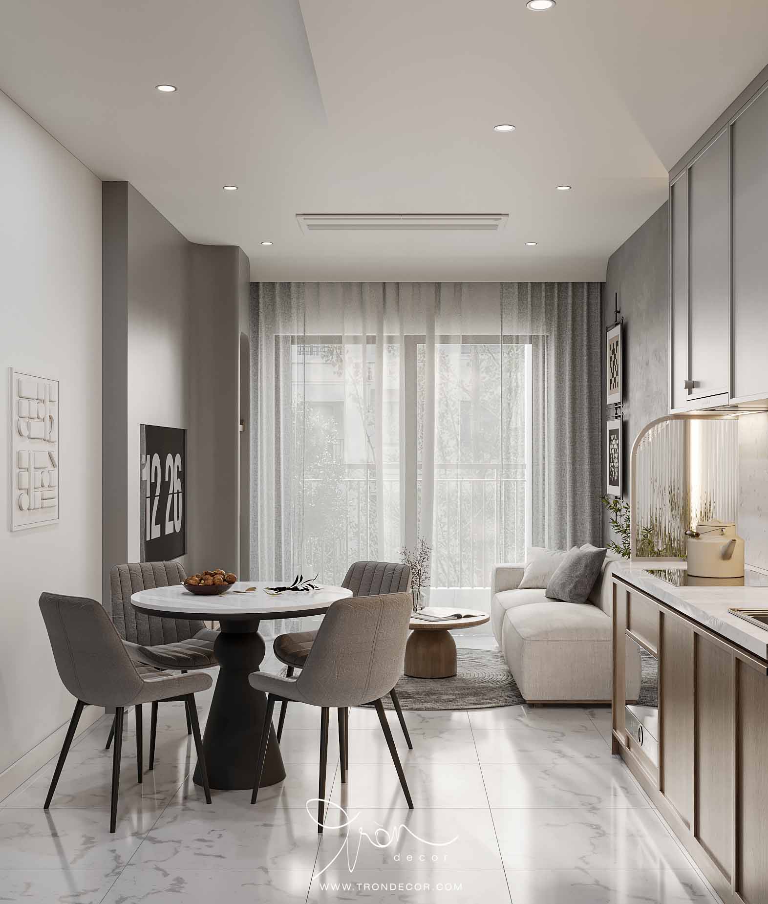 THIẾT KẾ NỘI THẤT CĂN HỘ 62M2 - CENTUM WEALTH COMPLEX