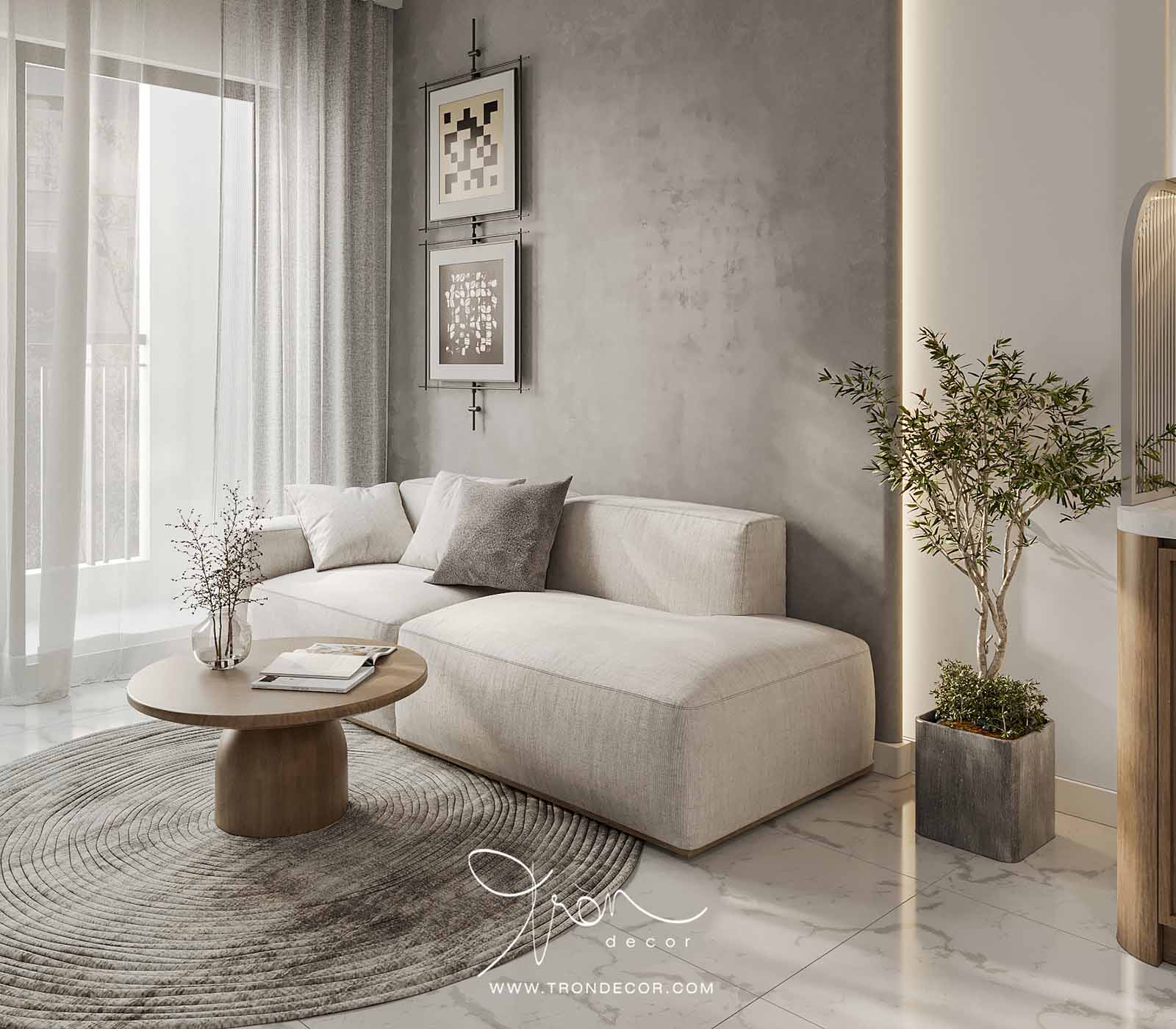 THIẾT KẾ NỘI THẤT CĂN HỘ 62M2 - CENTUM WEALTH COMPLEX
