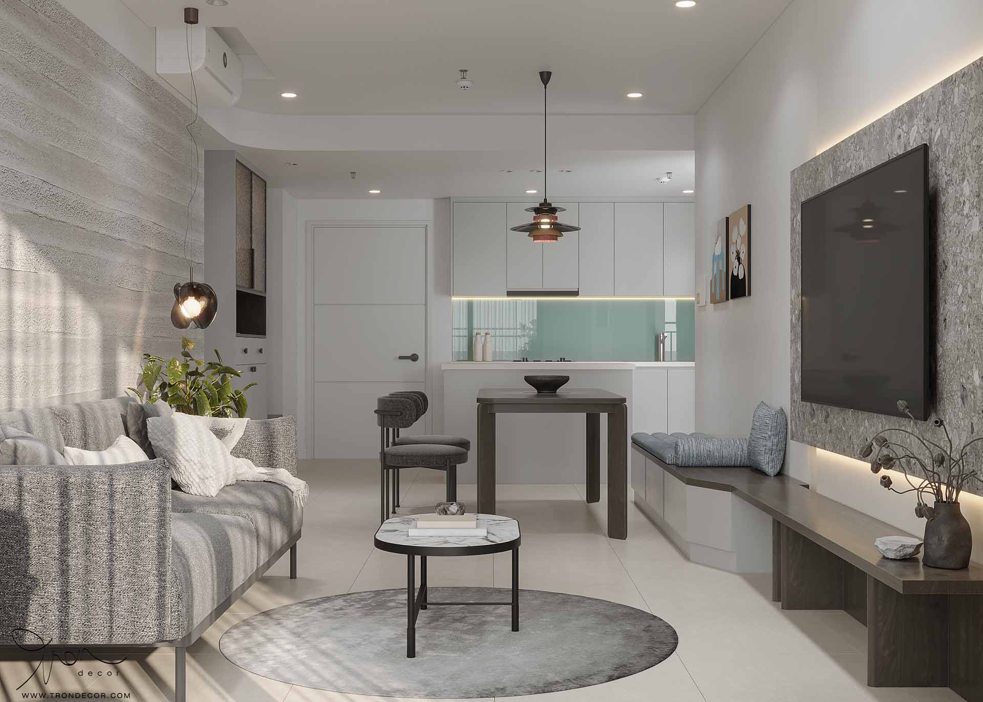 THIẾT KẾ NỘI THẤT CĂN HỘ 97M2 - URBAN GREEN