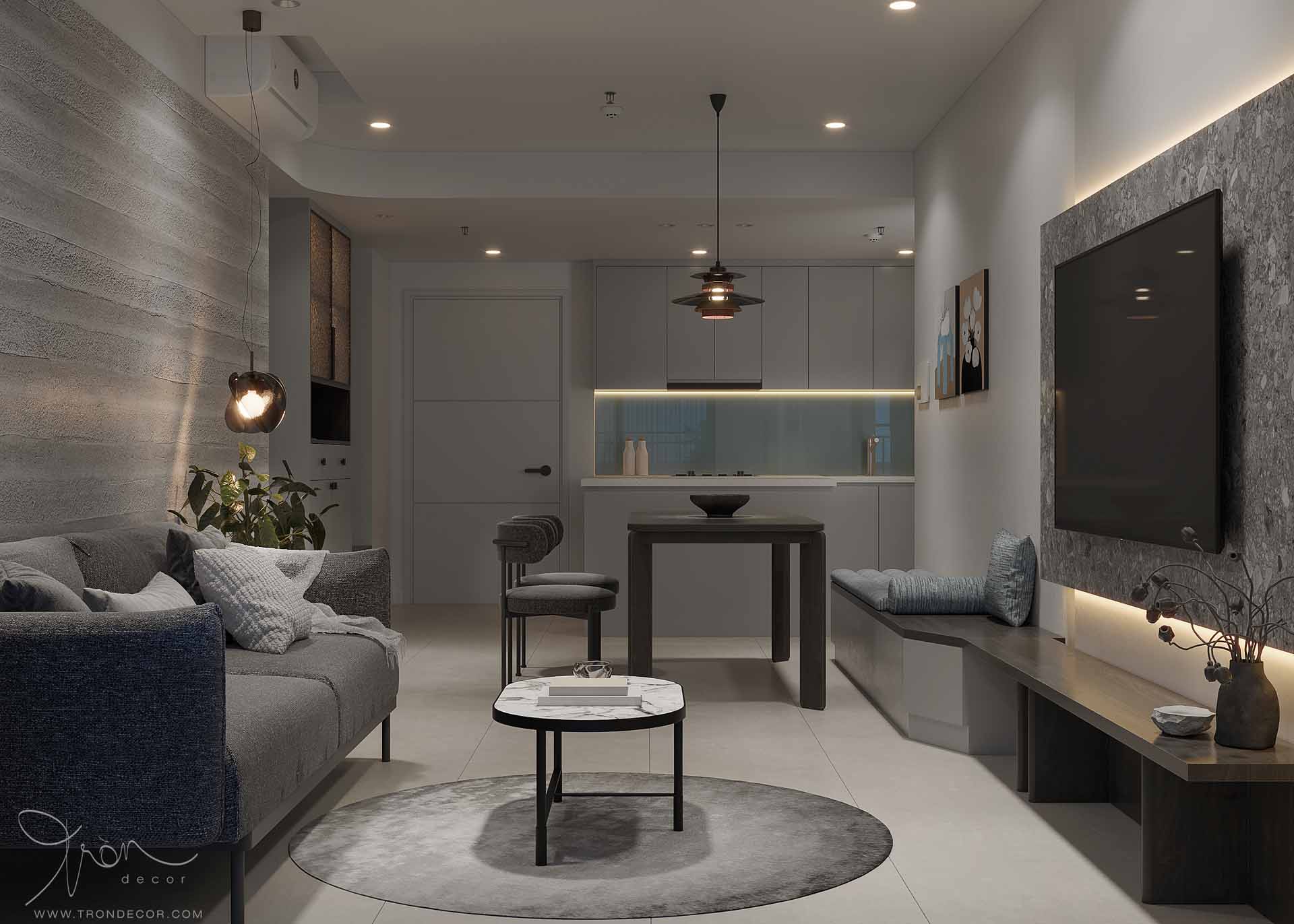 THIẾT KẾ NỘI THẤT CĂN HỘ 97M2 - URBAN GREEN