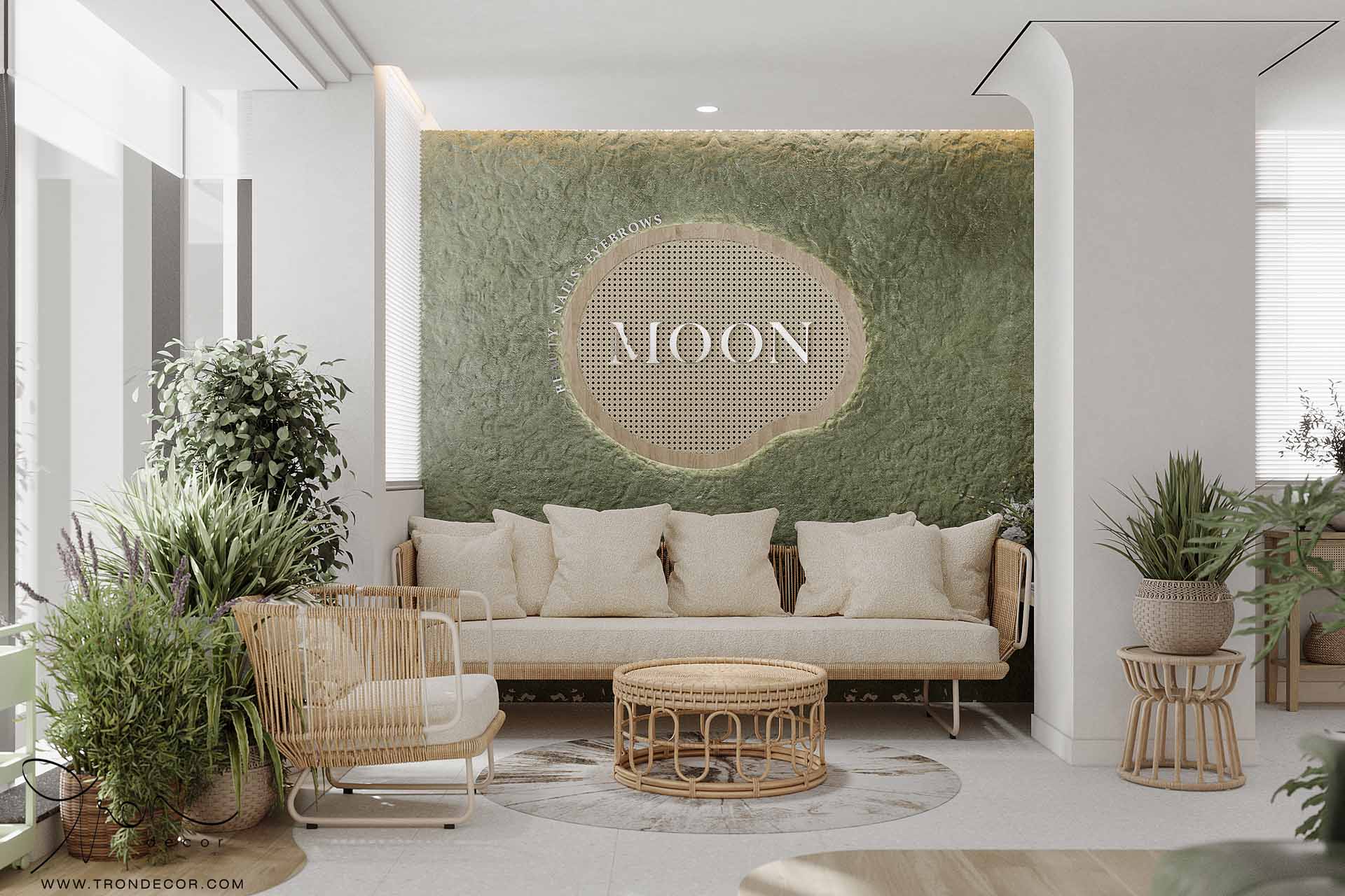 THIẾT KẾ NỘI THẤT SPA 180M2