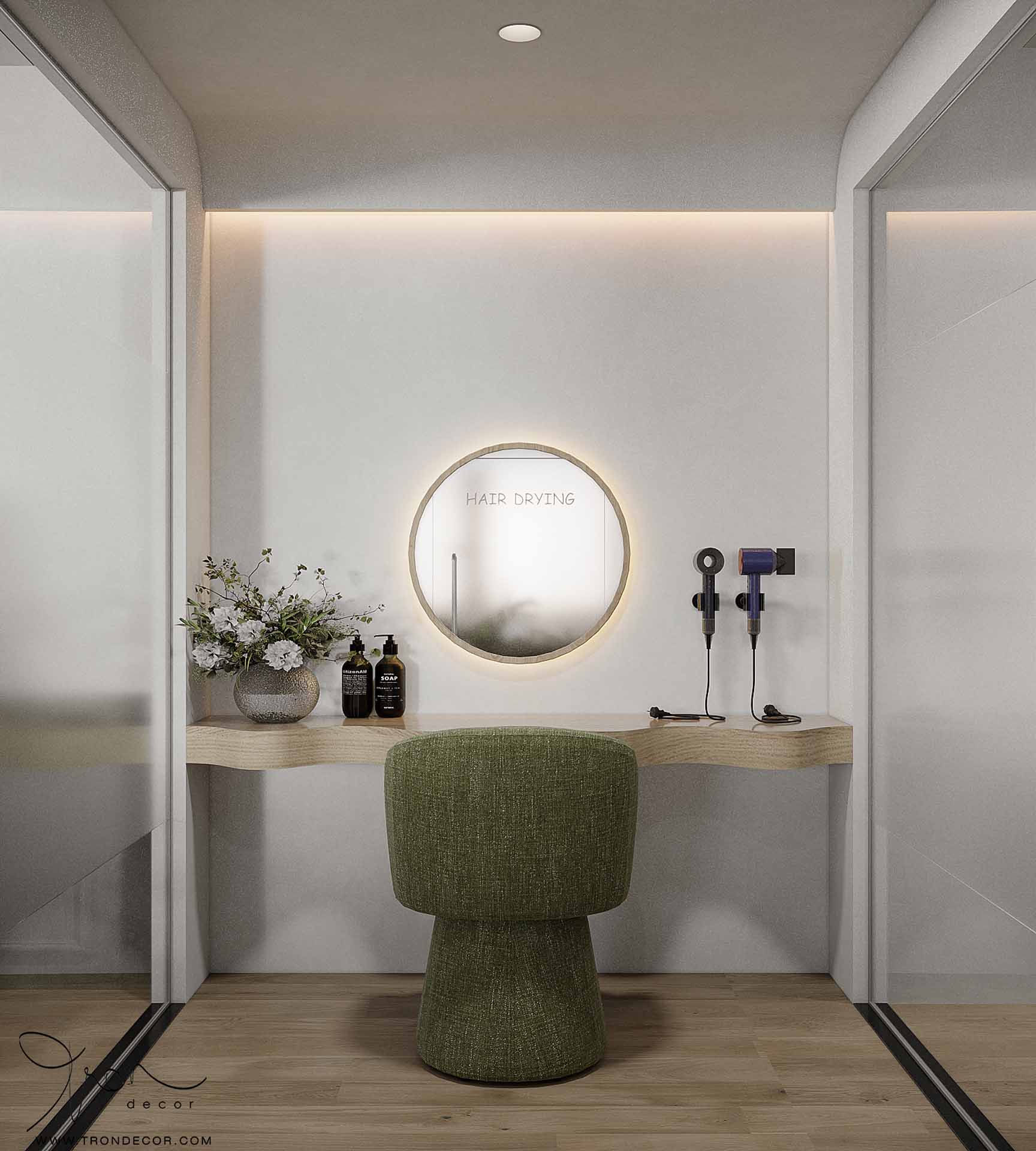 THIẾT KẾ NỘI THẤT SPA 180M2