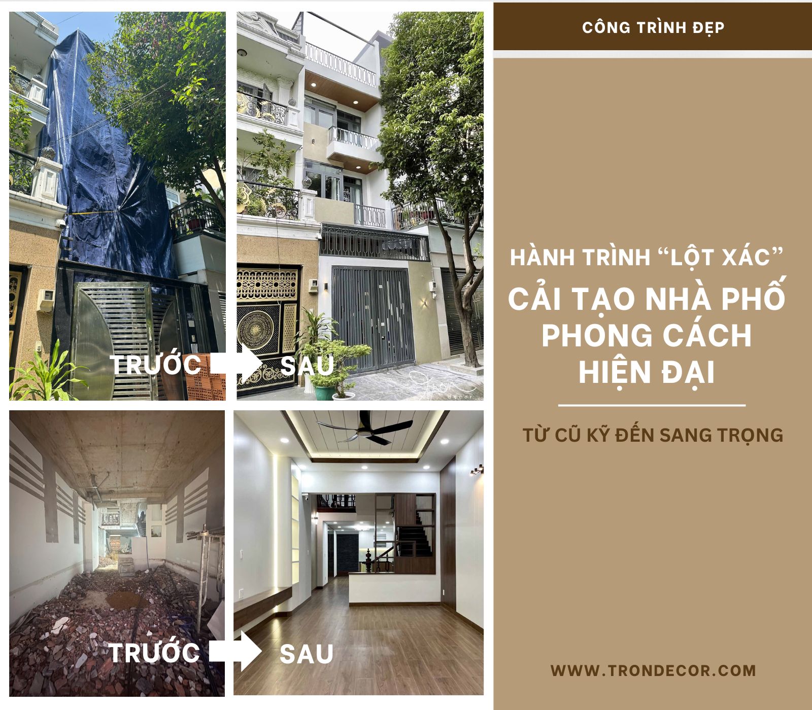CẢI TẠO NHÀ PHỐ PHONG CÁCH HIỆN ĐẠI