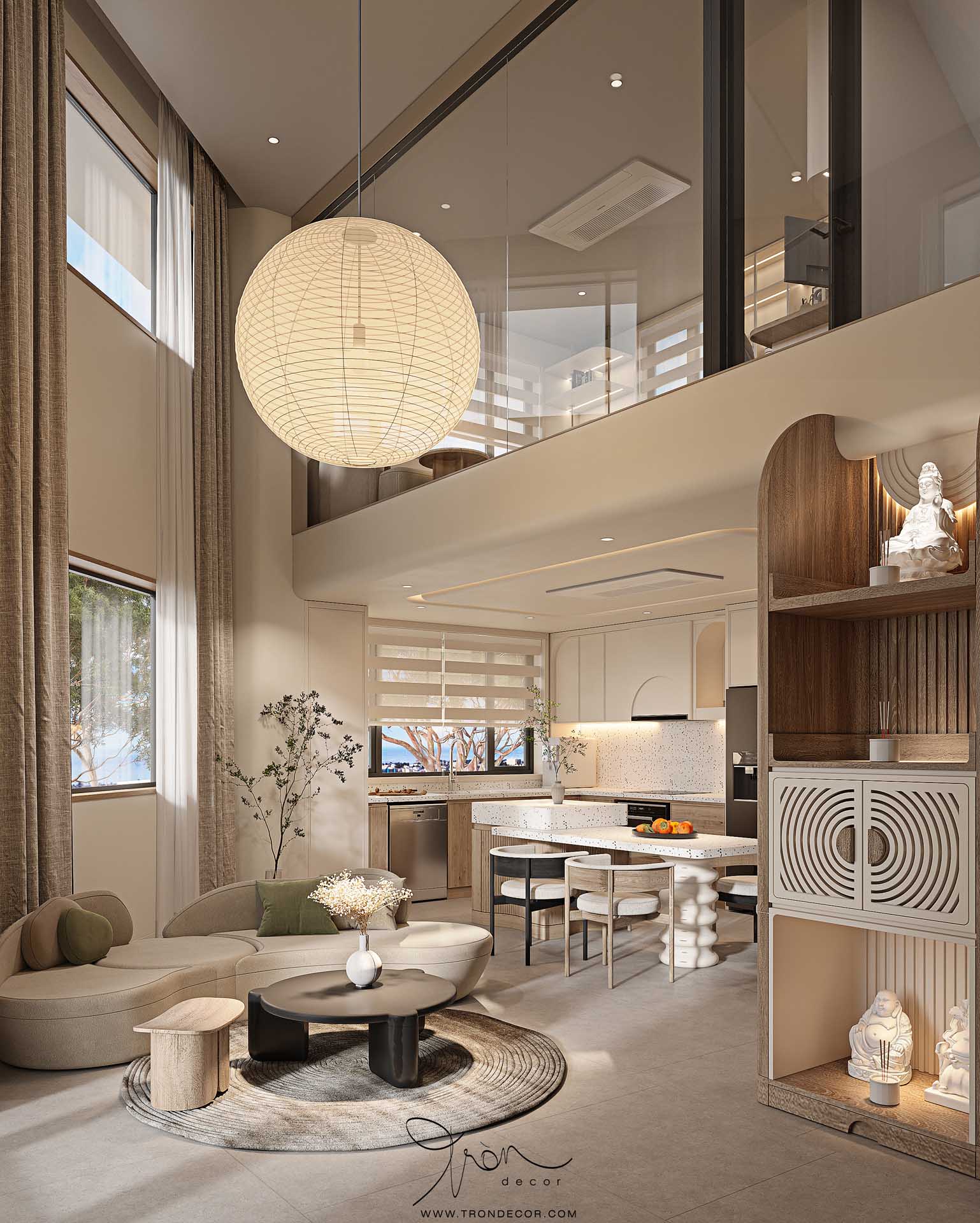 THIẾT KẾ NỘI THẤT NHÀ PHỐ 220M2 - KHU NHÀ Ở LIỀN KỀ QUẬN 7
