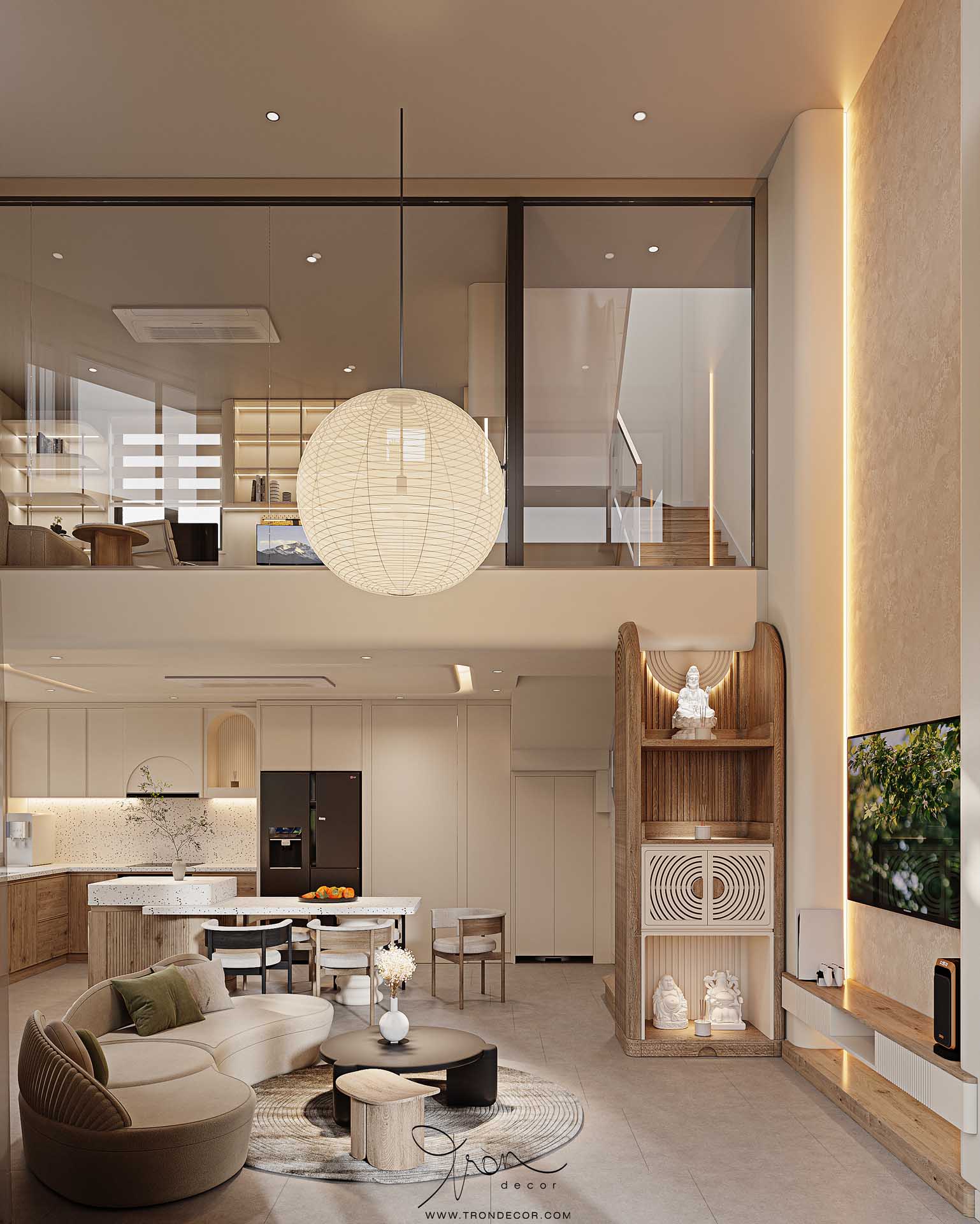 THIẾT KẾ NỘI THẤT NHÀ PHỐ 220M2 - KHU NHÀ Ở LIỀN KỀ QUẬN 7