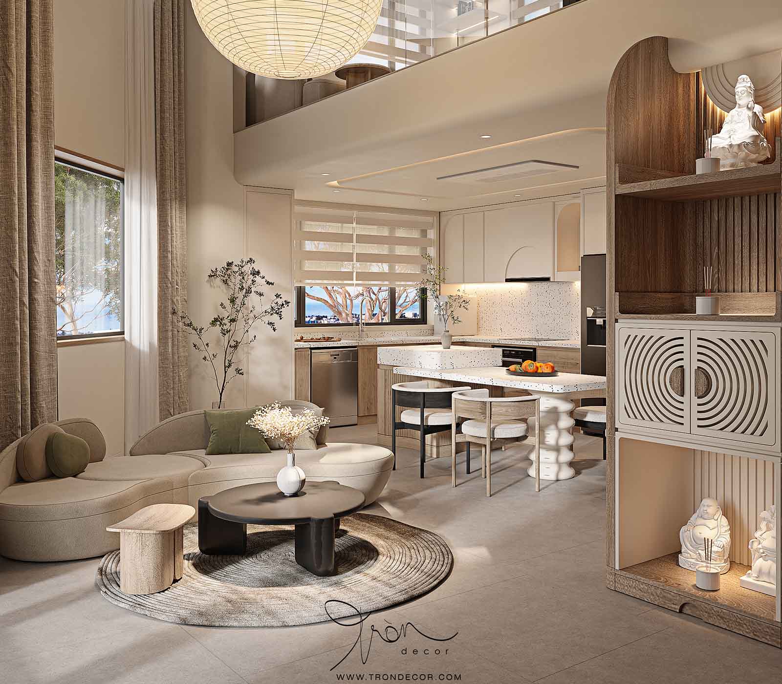 THIẾT KẾ NỘI THẤT NHÀ PHỐ 220M2 - KHU NHÀ Ở LIỀN KỀ QUẬN 7