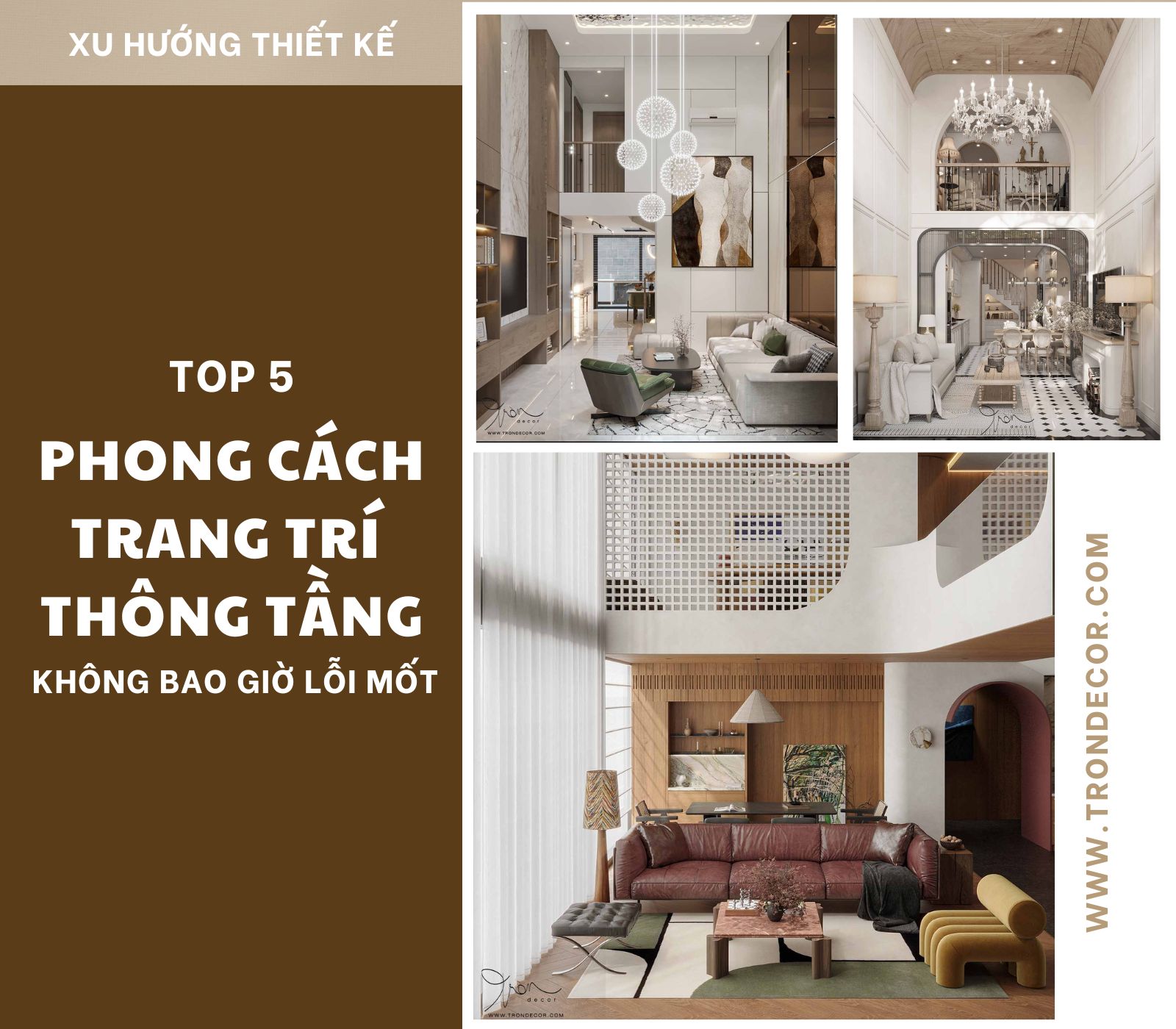PHONG CÁCH TRANG TRÍ THÔNG TẦNG