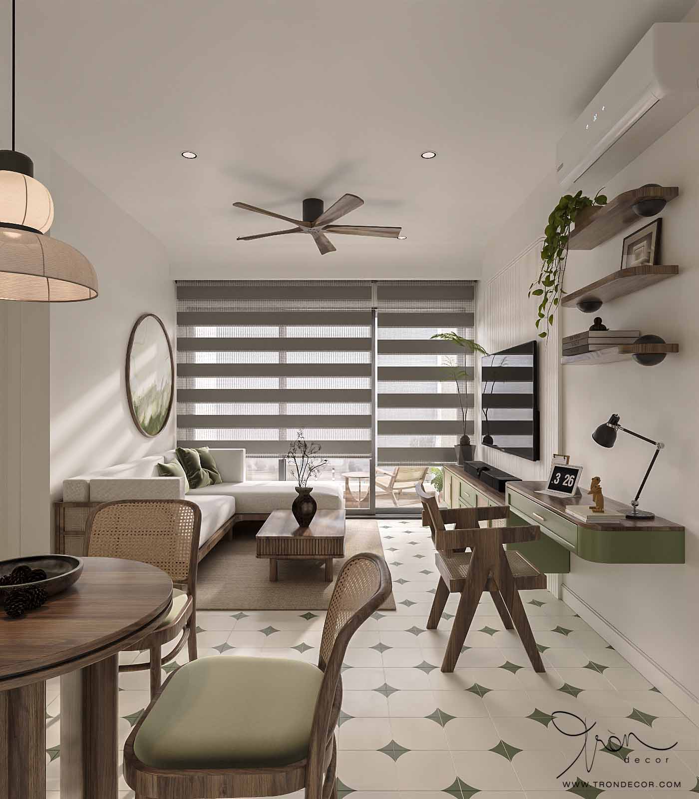 THIẾT KẾ NỘI THẤT CĂN HỘ 84M2 - DELASOL