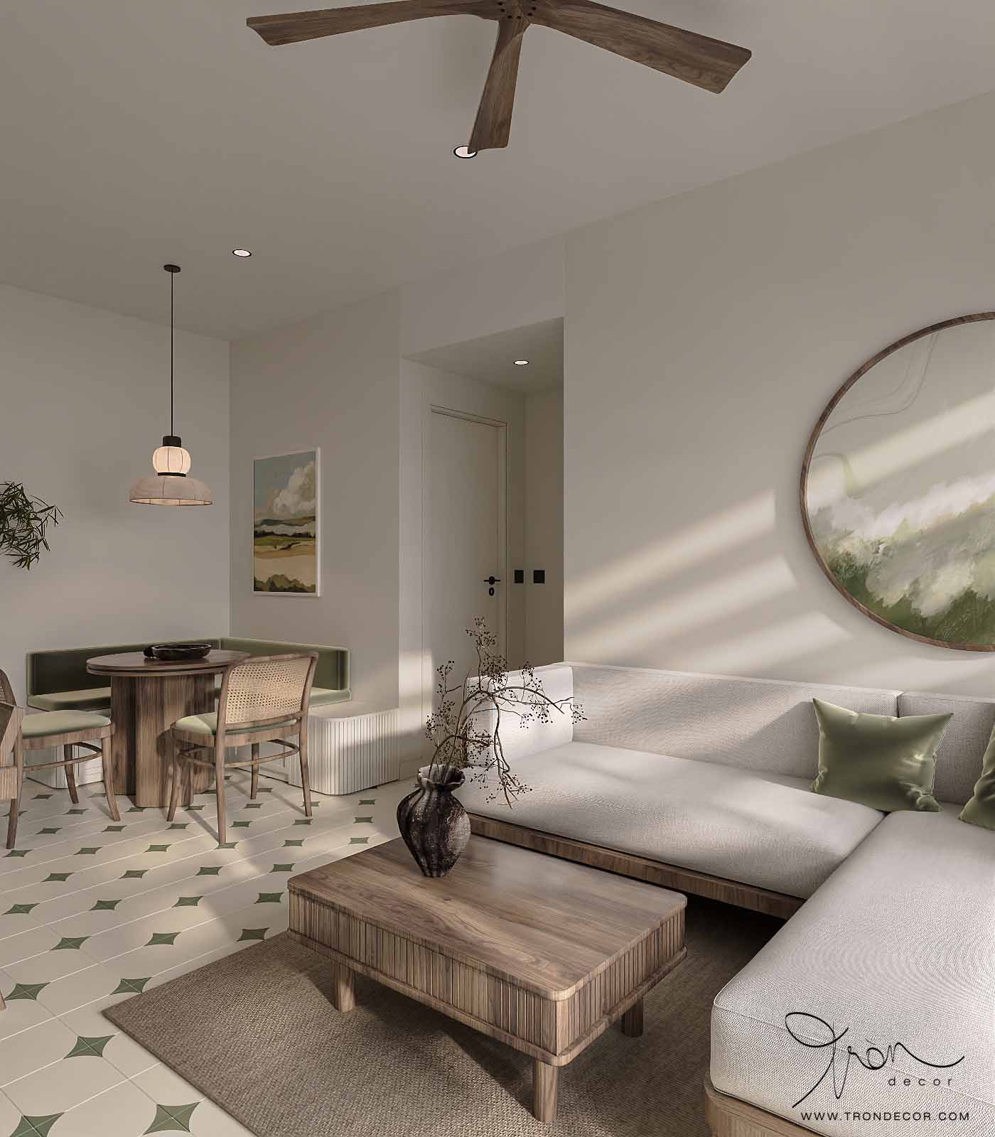 THIẾT KẾ NỘI THẤT CĂN HỘ 84M2 - DELASOL