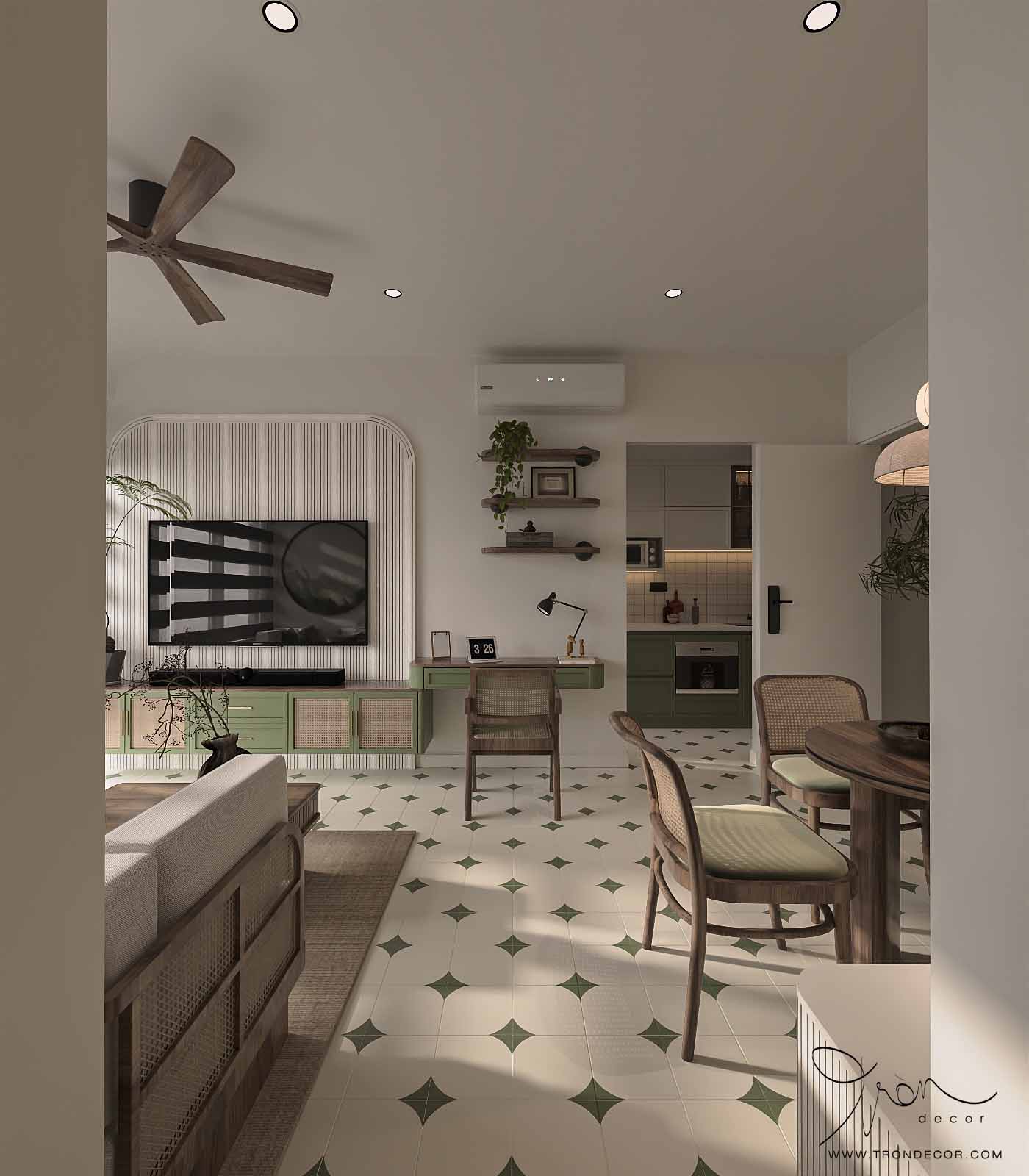 THIẾT KẾ NỘI THẤT CĂN HỘ 84M2 - DELASOL