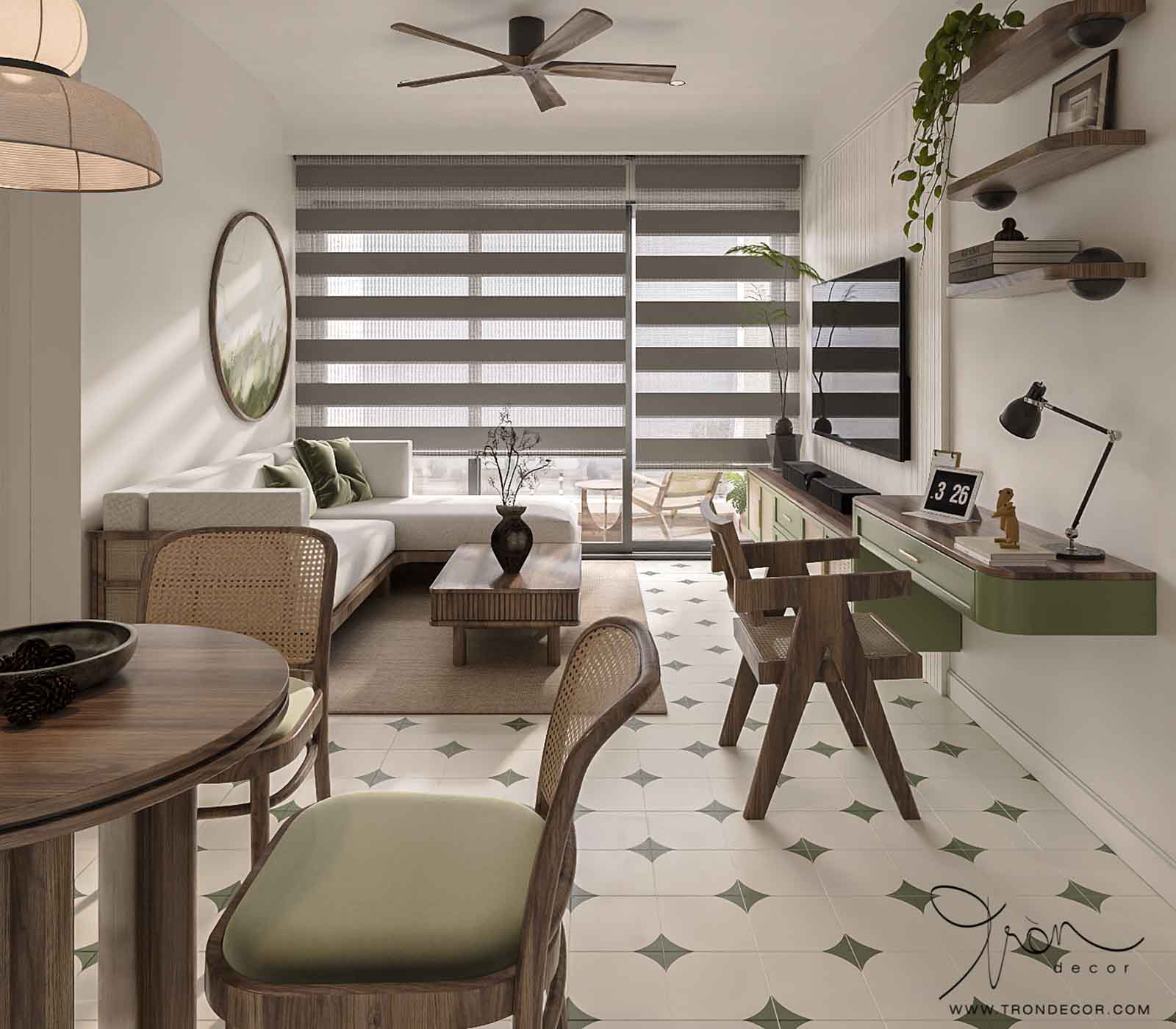 THIẾT KẾ NỘI THẤT CĂN HỘ 84M2 - DELASOL