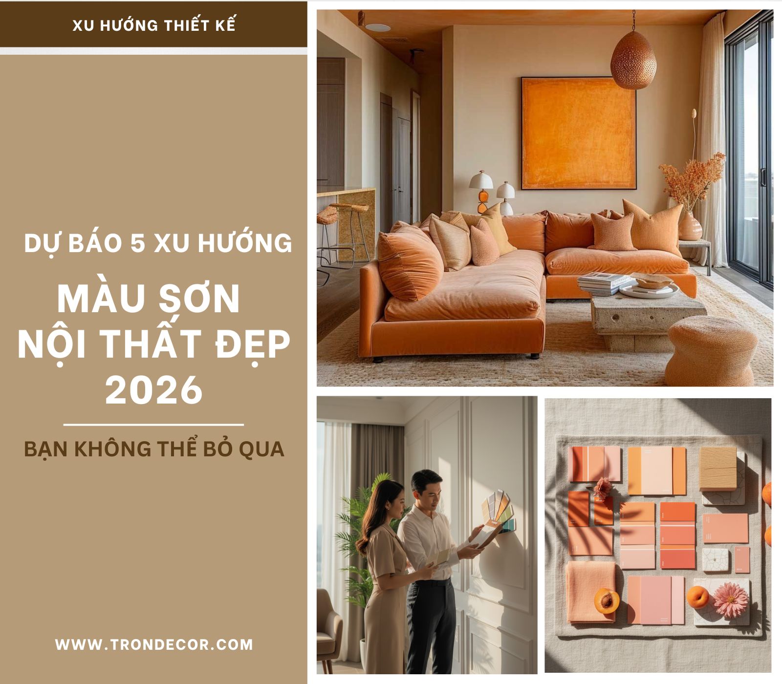XU HƯỚNG MÀU SƠN NỘI THẤT ĐẸP 2026
