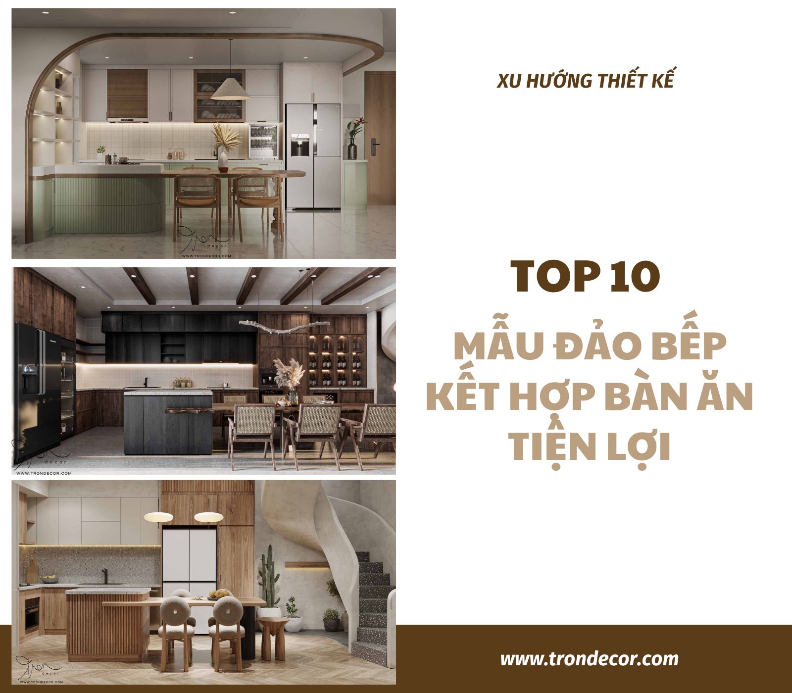 MẪU ĐẢO BẾP KẾT HỢP BÀN ĂN