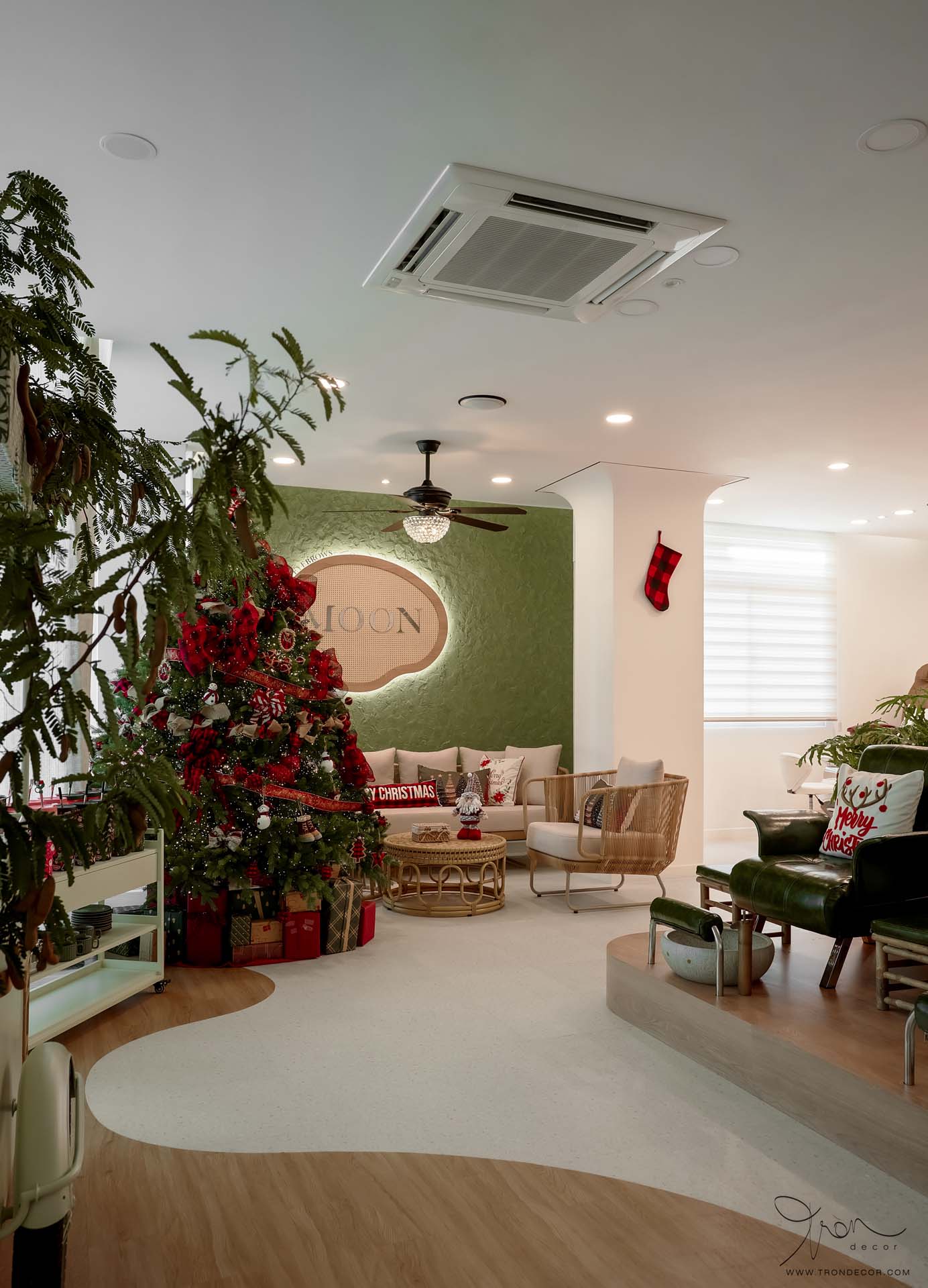 THI CÔNG NỘI THẤT SPA 180M2