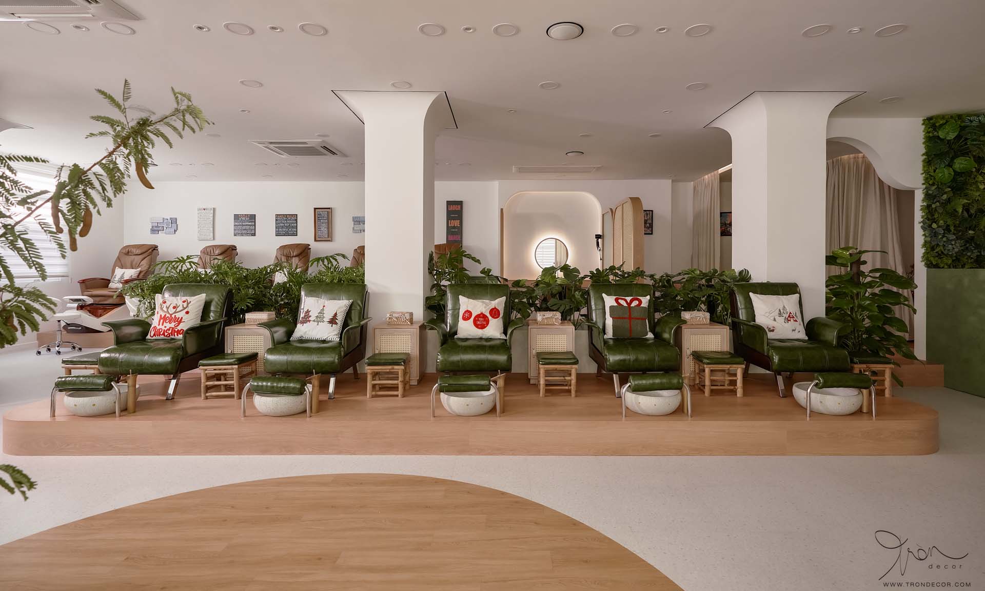 THI CÔNG NỘI THẤT SPA 180M2