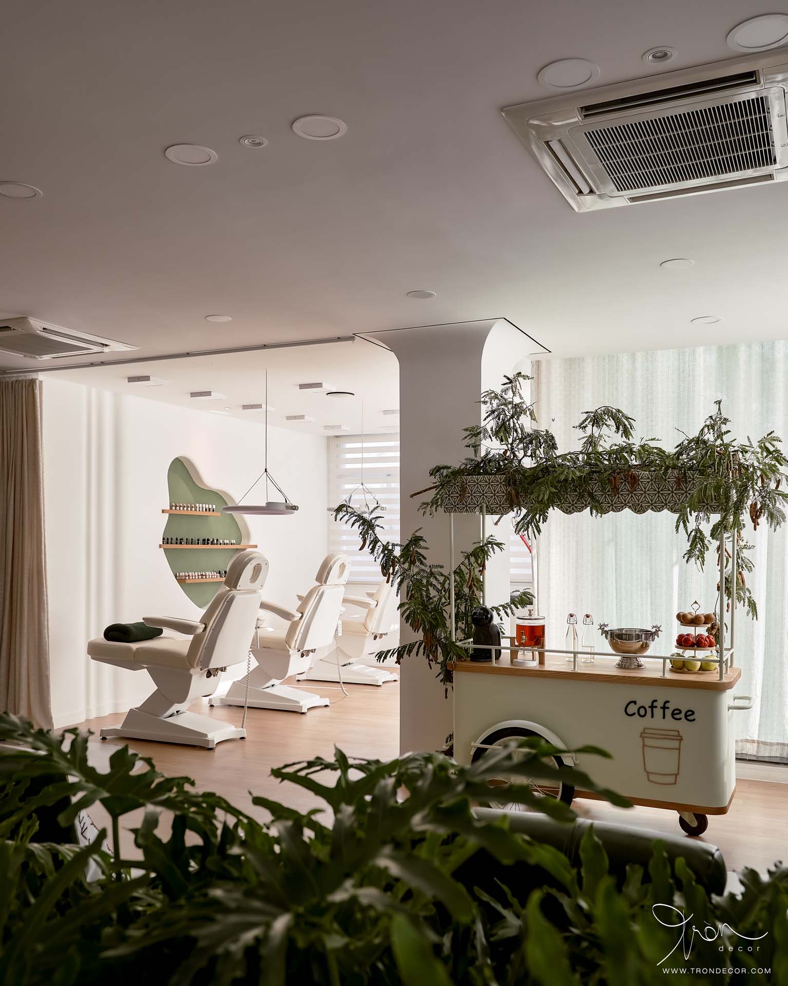 THI CÔNG NỘI THẤT SPA 180M2