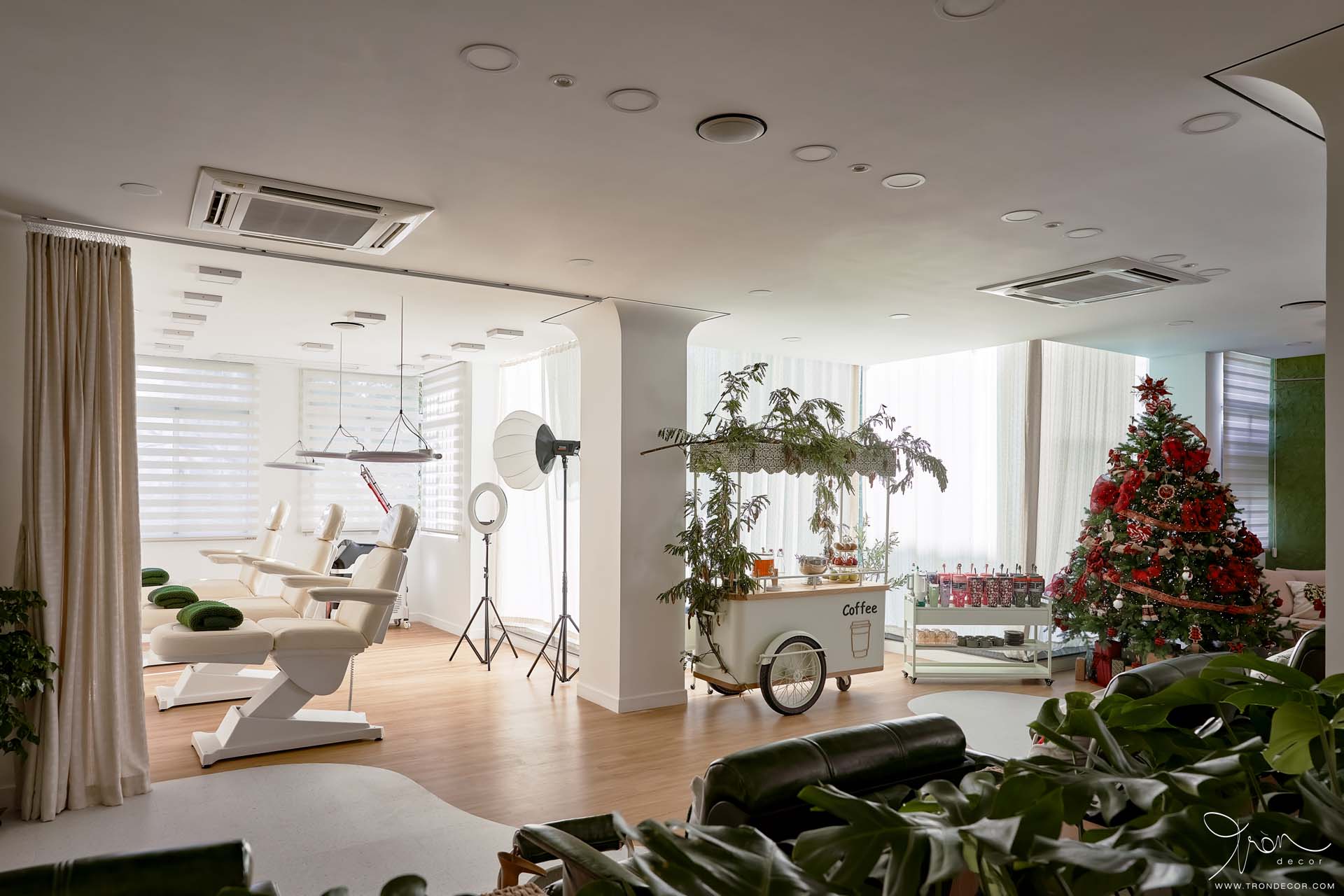 THI CÔNG NỘI THẤT SPA 180M2