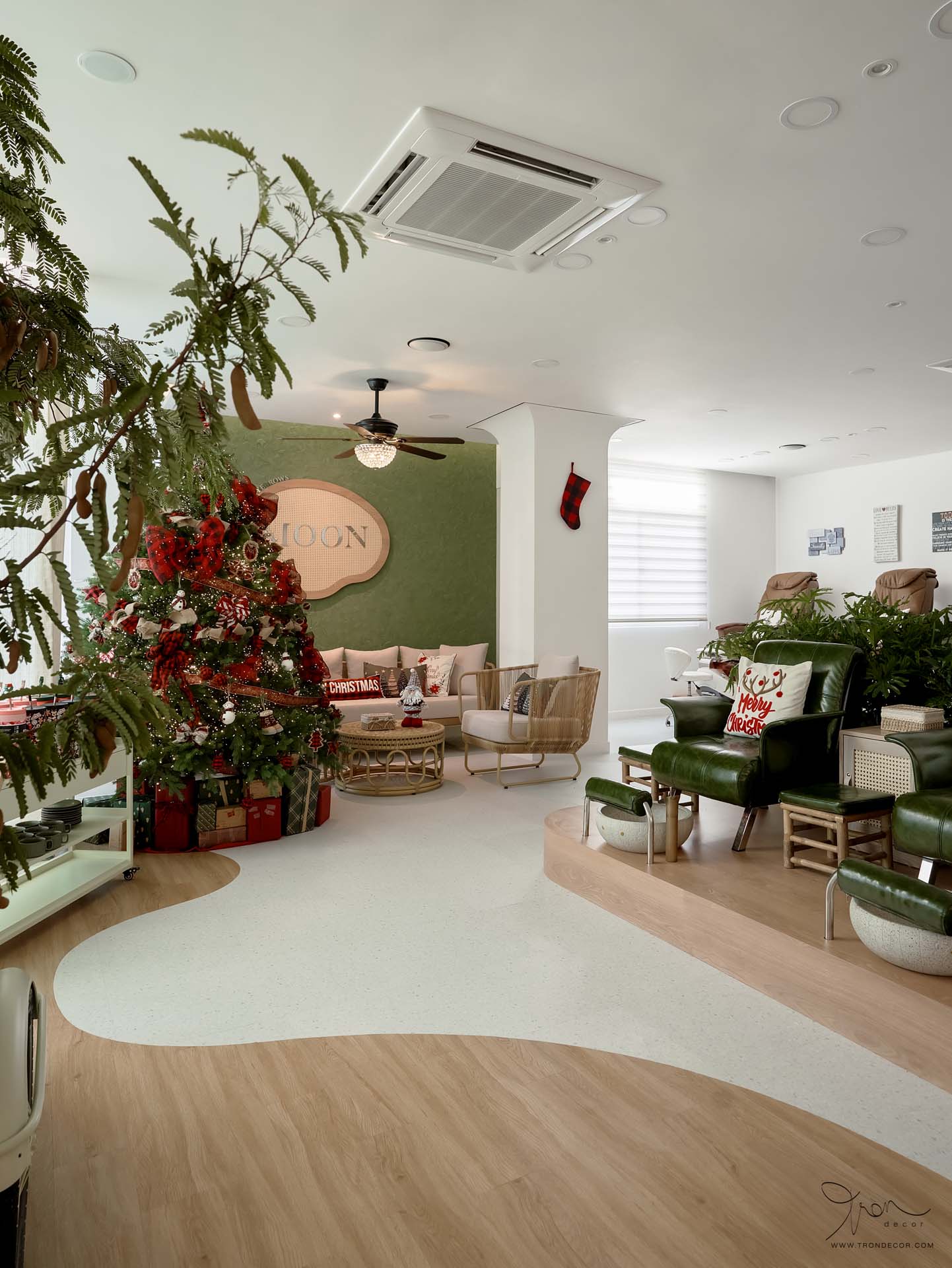 THI CÔNG NỘI THẤT SPA 180M2