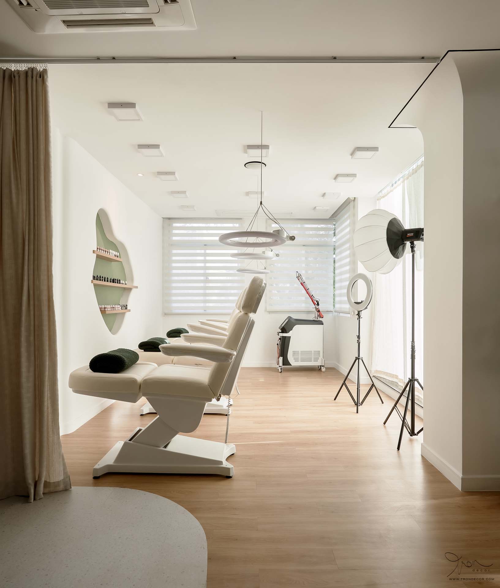 THI CÔNG NỘI THẤT SPA 180M2