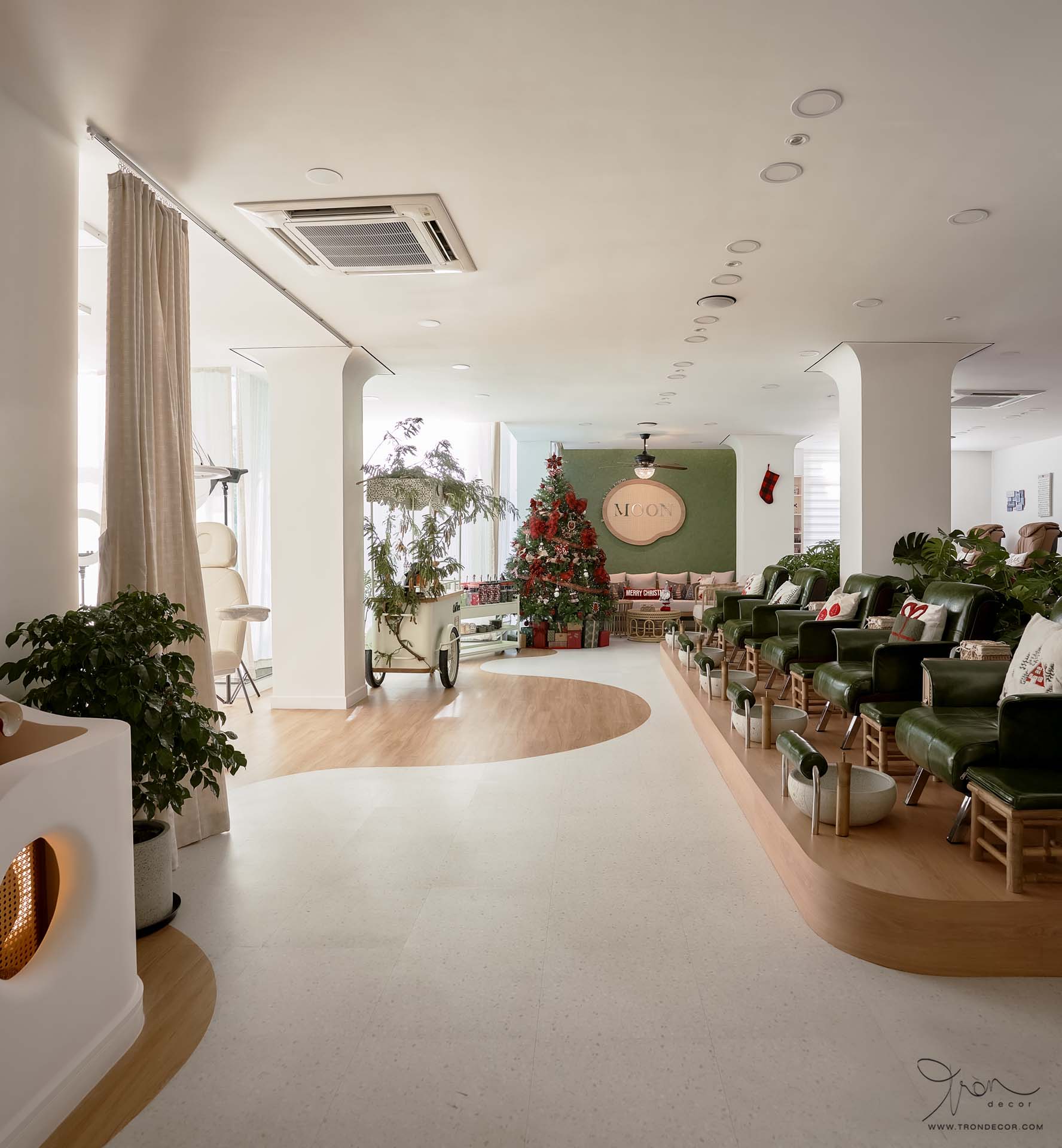 THI CÔNG NỘI THẤT SPA 180M2