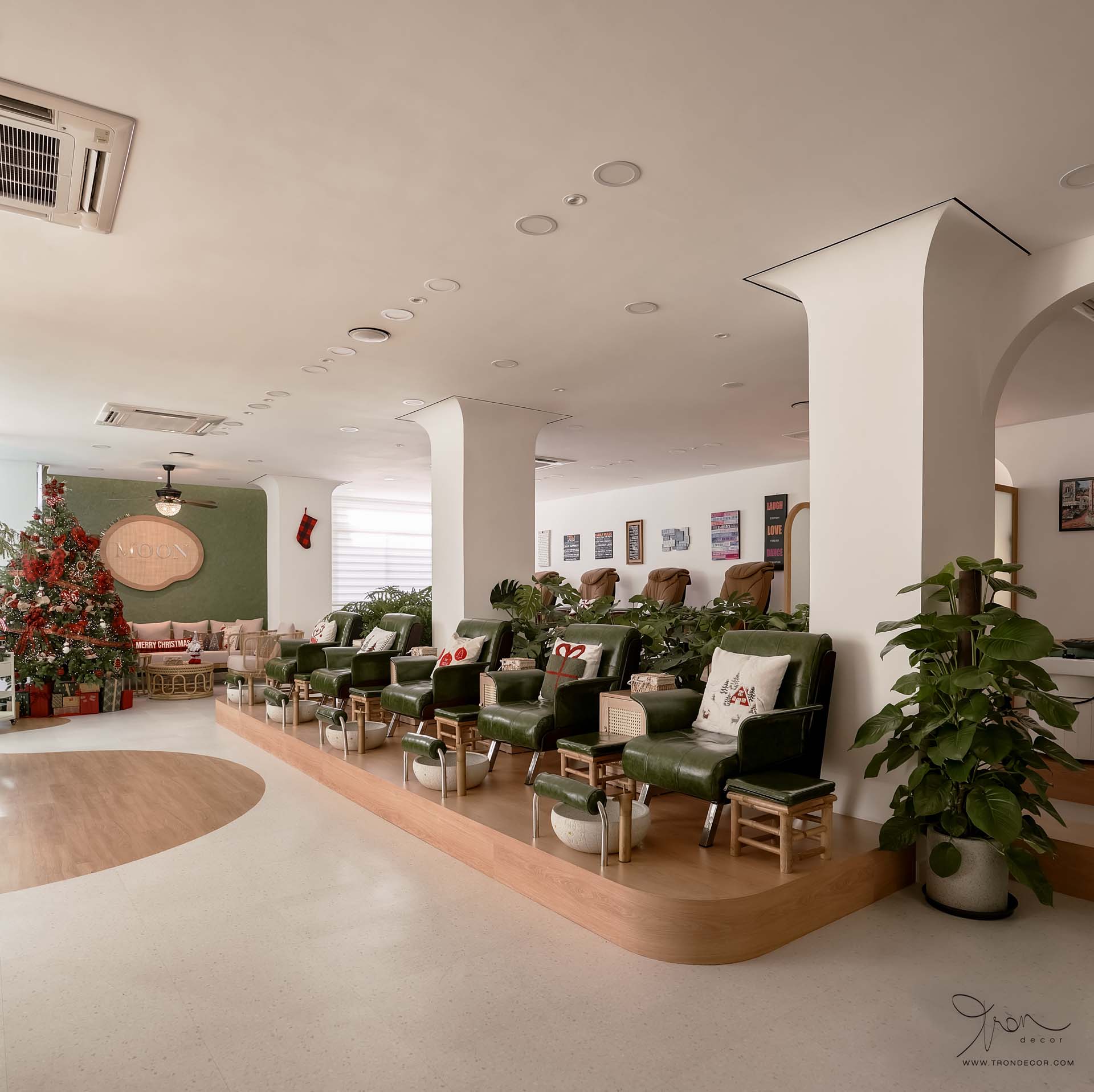 THI CÔNG NỘI THẤT SPA 180M2