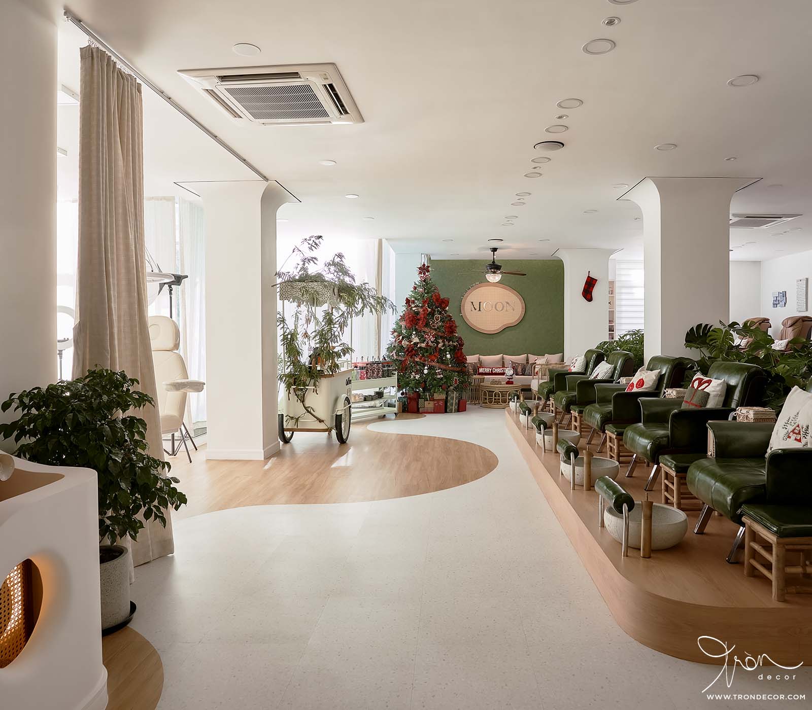 THI CÔNG NỘI THẤT SPA 180M2 - MOON BEAUTY NAILS EYEBROWS