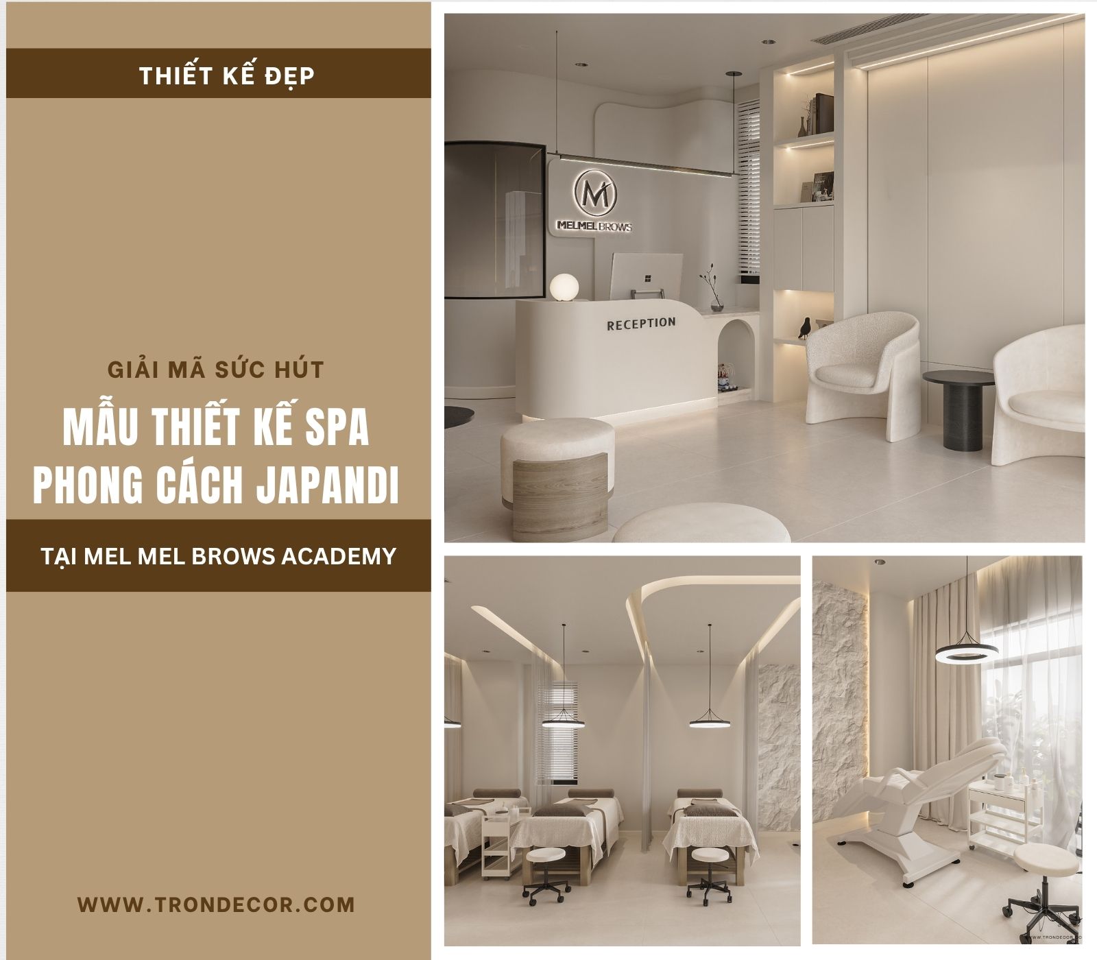 thiết kế spa phong cách Japandi