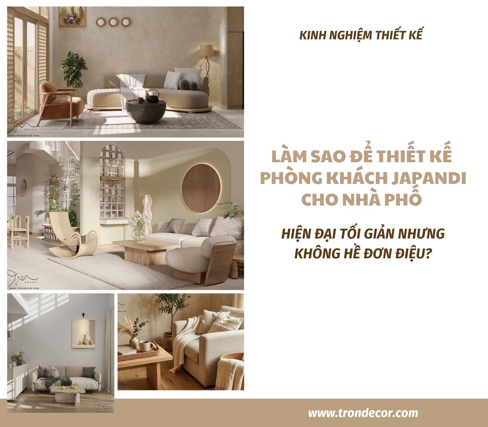 Thiết Kế Phòng Khách Japandi