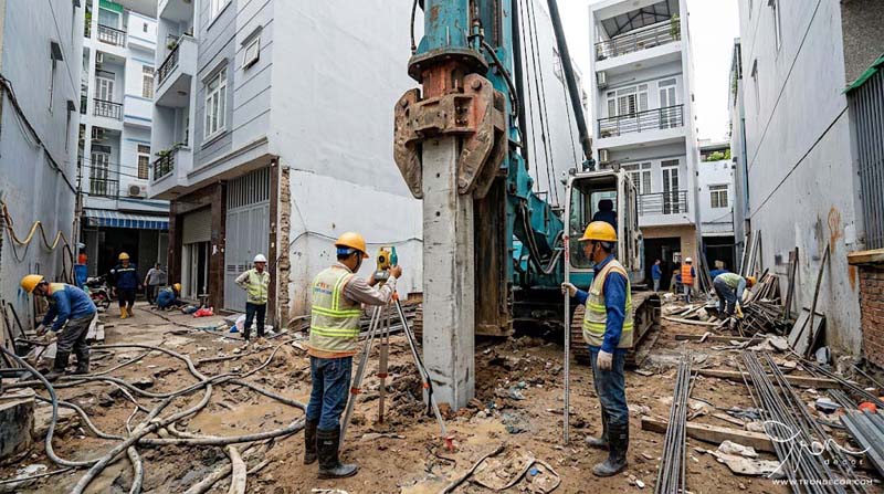 KINH NGHIỆM THI CÔNG MÓNG NHÀ PHỐ CHUẨN KỸ THUẬT, TRÁNH TUYỆT ĐỐI RỦI RO SỤT LÚN 9 thi công móng nhà phố