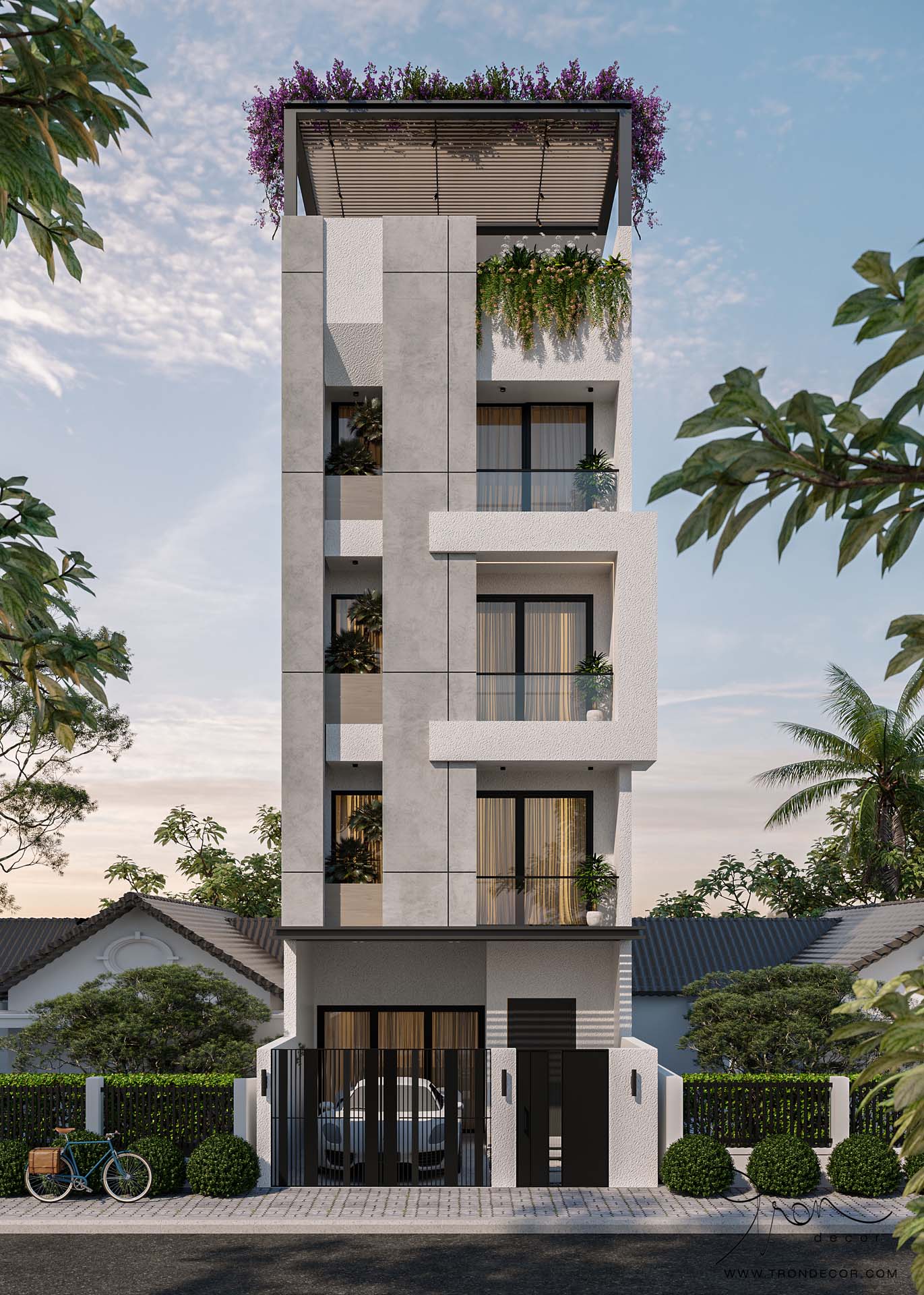 THIẾT KẾ NHÀ PHỐ 600M2