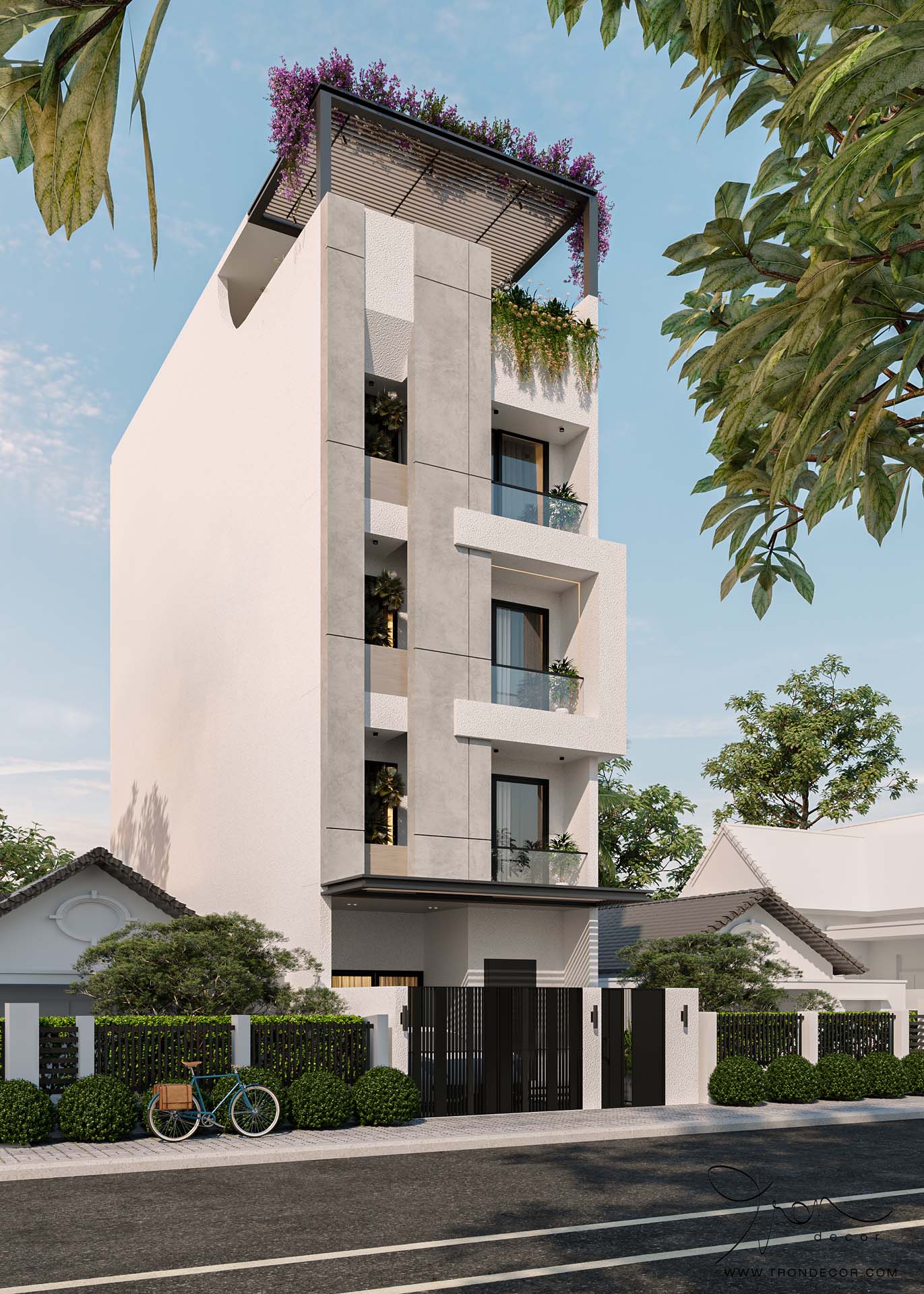 THIẾT KẾ NHÀ PHỐ 600M2