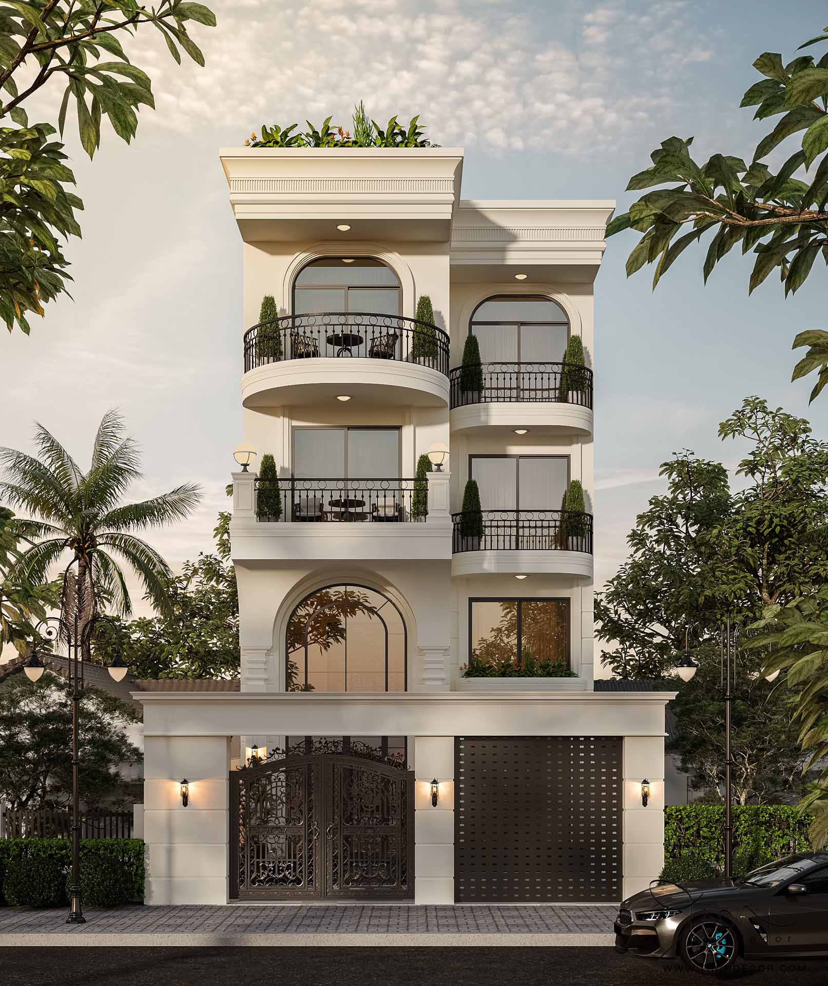 THIẾT KẾ NHÀ PHỐ 500M2